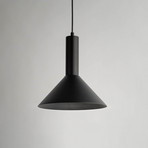 Hängeleuchte Vitrum cone, schwarz, kegelförmig, Ø 26 cm
