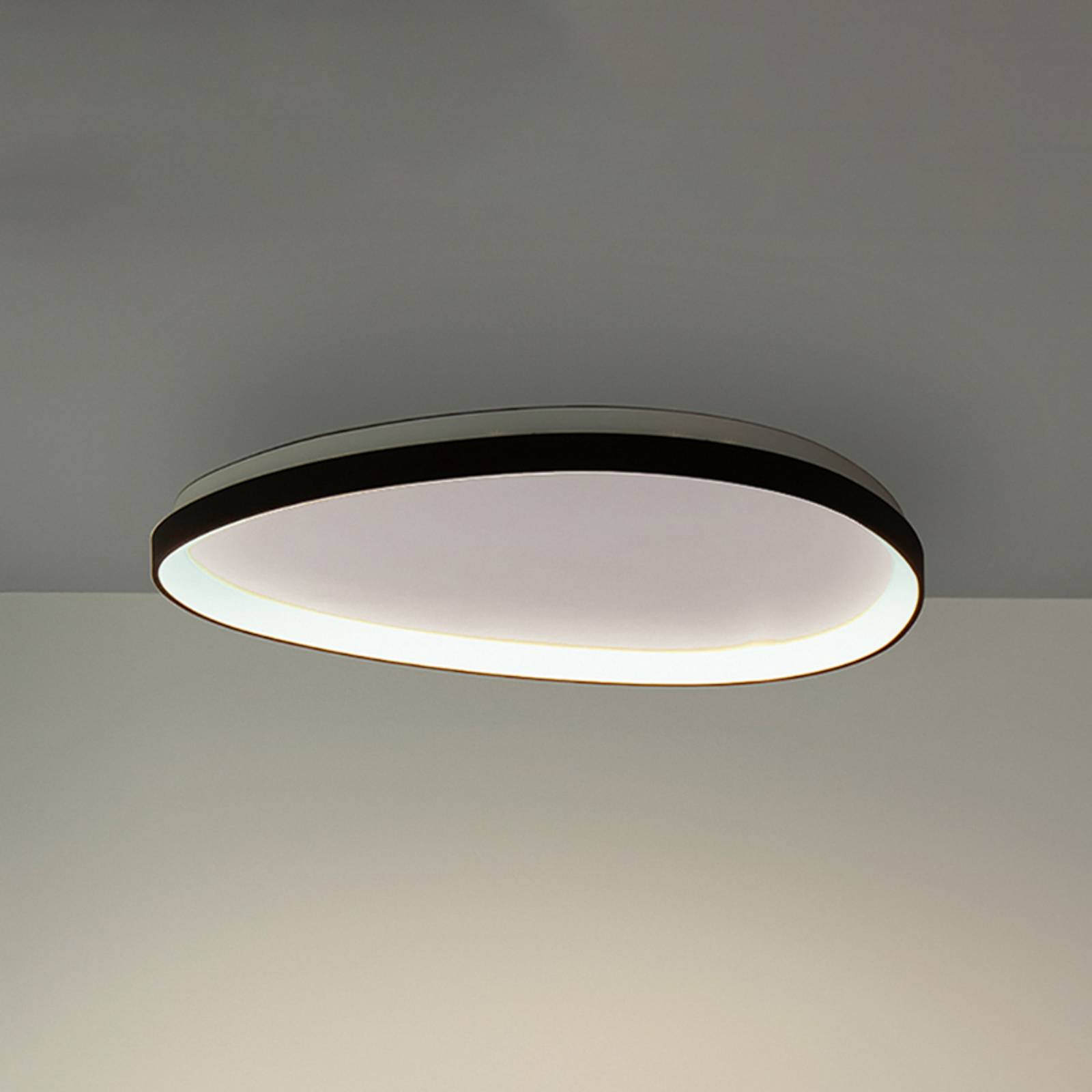 Lampa sufitowa LED IDEAL LUX Gemini, czarna, 81 cm, 3000 K, włącznik/wyłącznik
