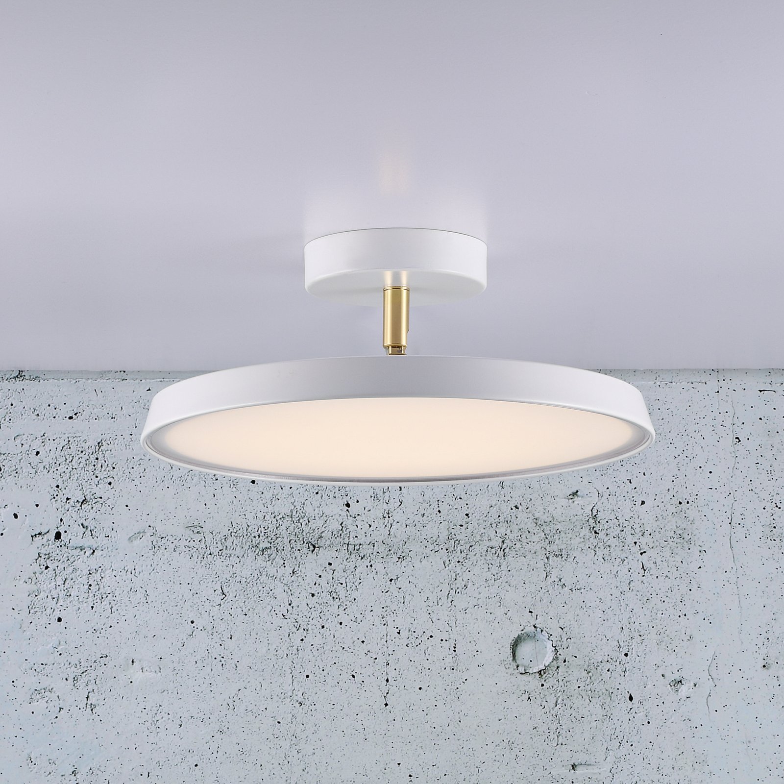 LED-taklampe Kaito Pro, hvit, Ø 30 cm