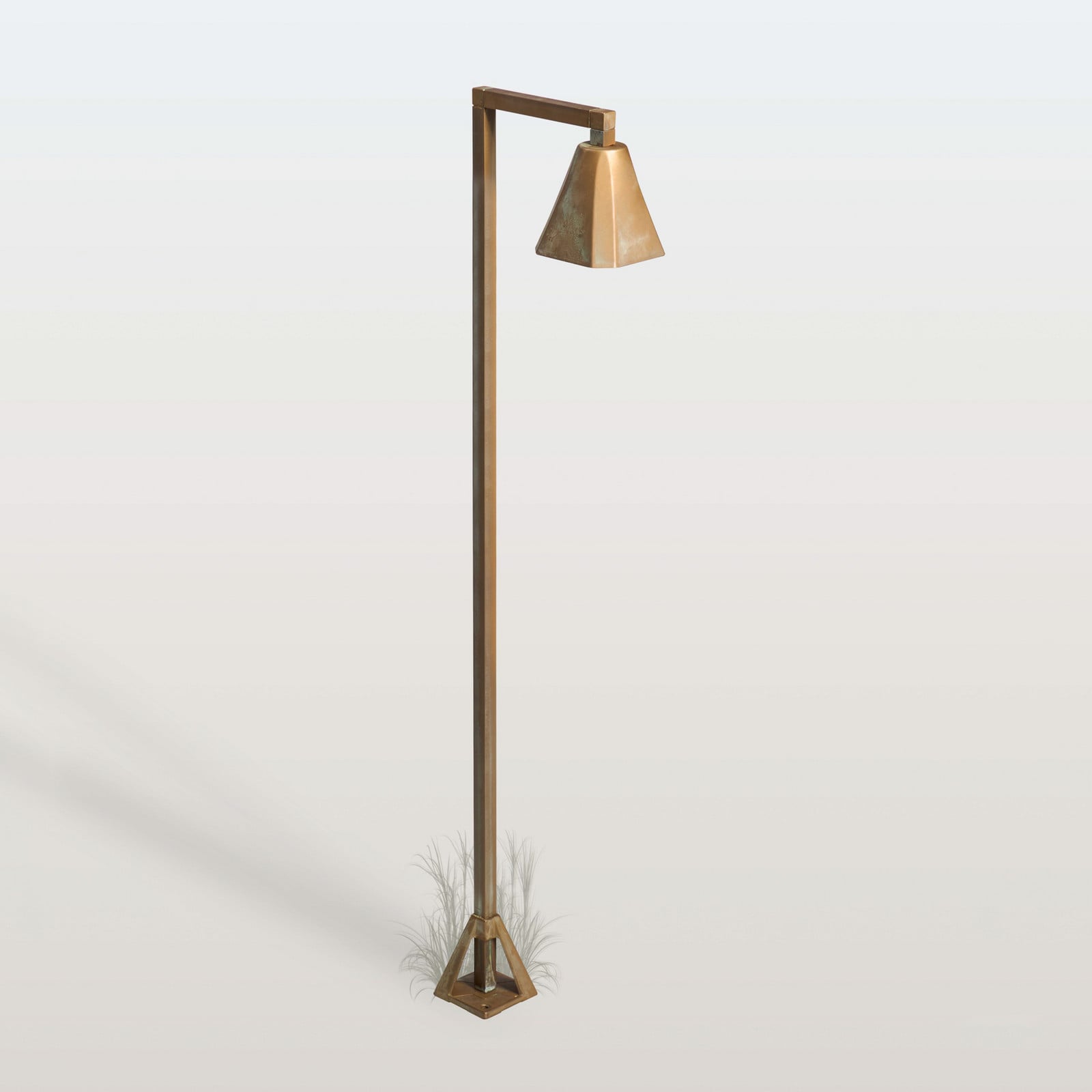 Moretti Luce LED-svetilka za pot Silva Frame, 100 x 19 cm, starinsko medenina - Podeželska hiša / Rustikalna - starinski medenina