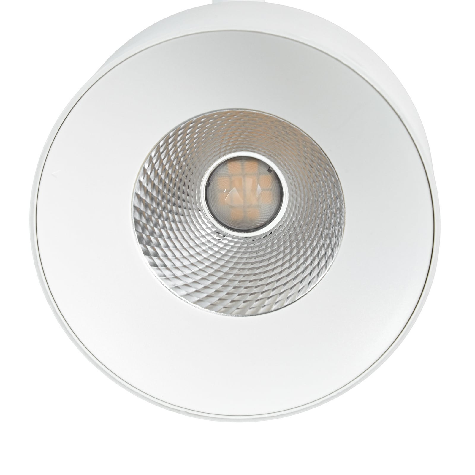 Lindby LED-skinnespot Linaro, hvid, Ø 9,5 cm, 3.000 K