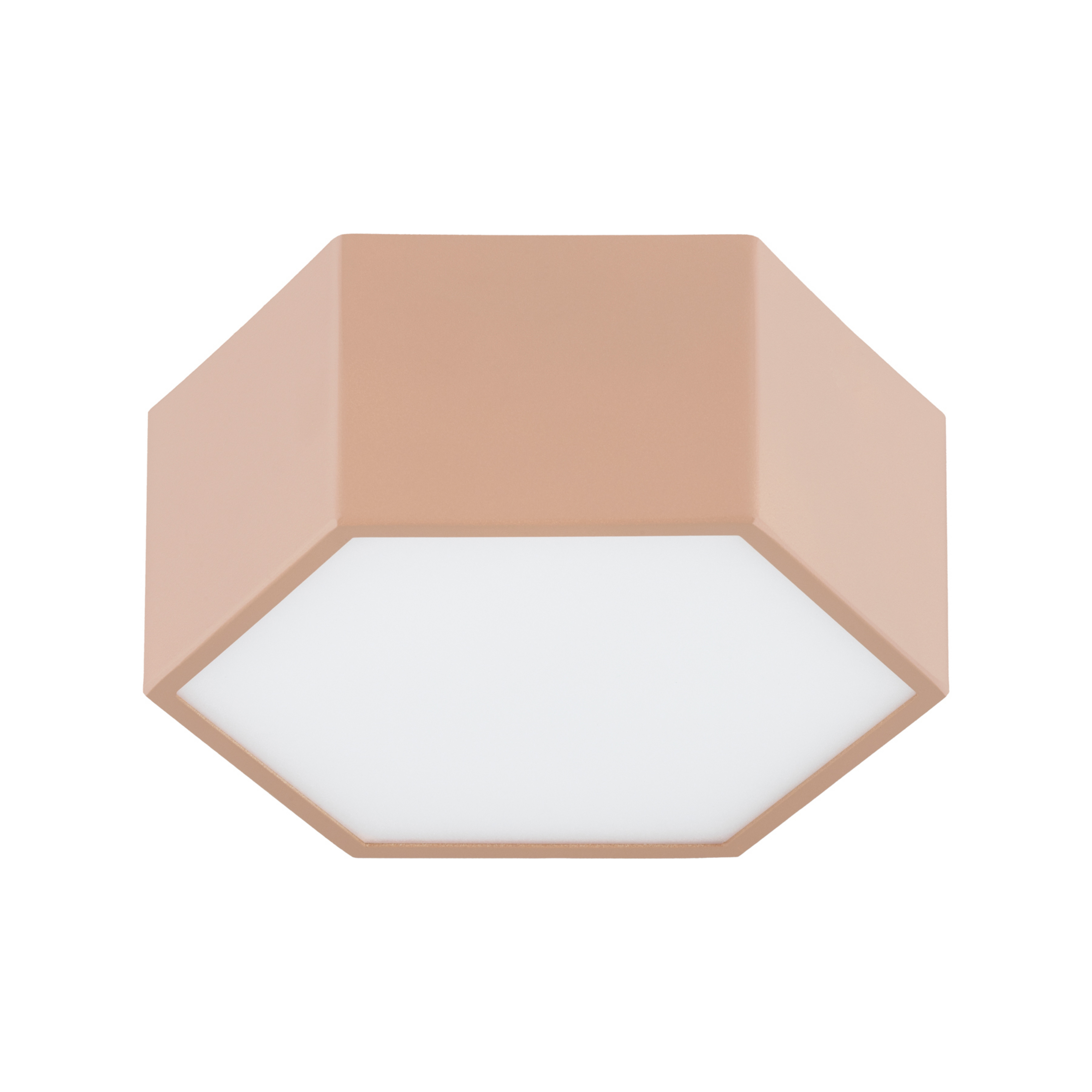 Plafón LED Libre, color melocotón, acero, 3.000 K