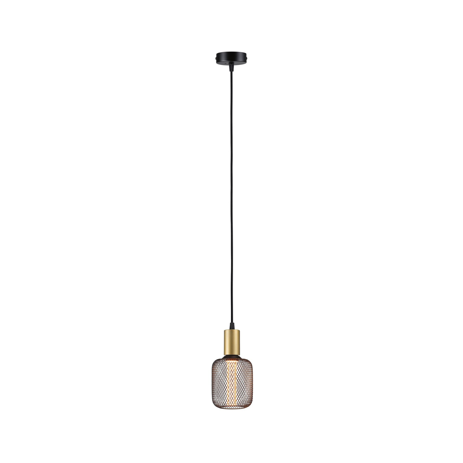 Paulmann Ravi pendant socket E27, black/matt gold