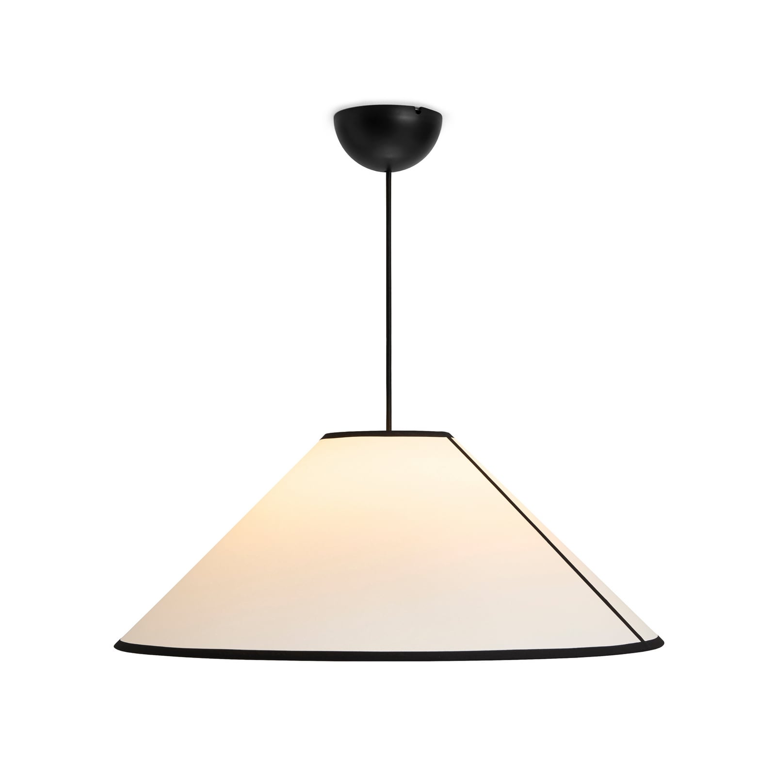 Lámpara colgante Ava, Ø 60 cm, blanco/negro, E27 - HAY