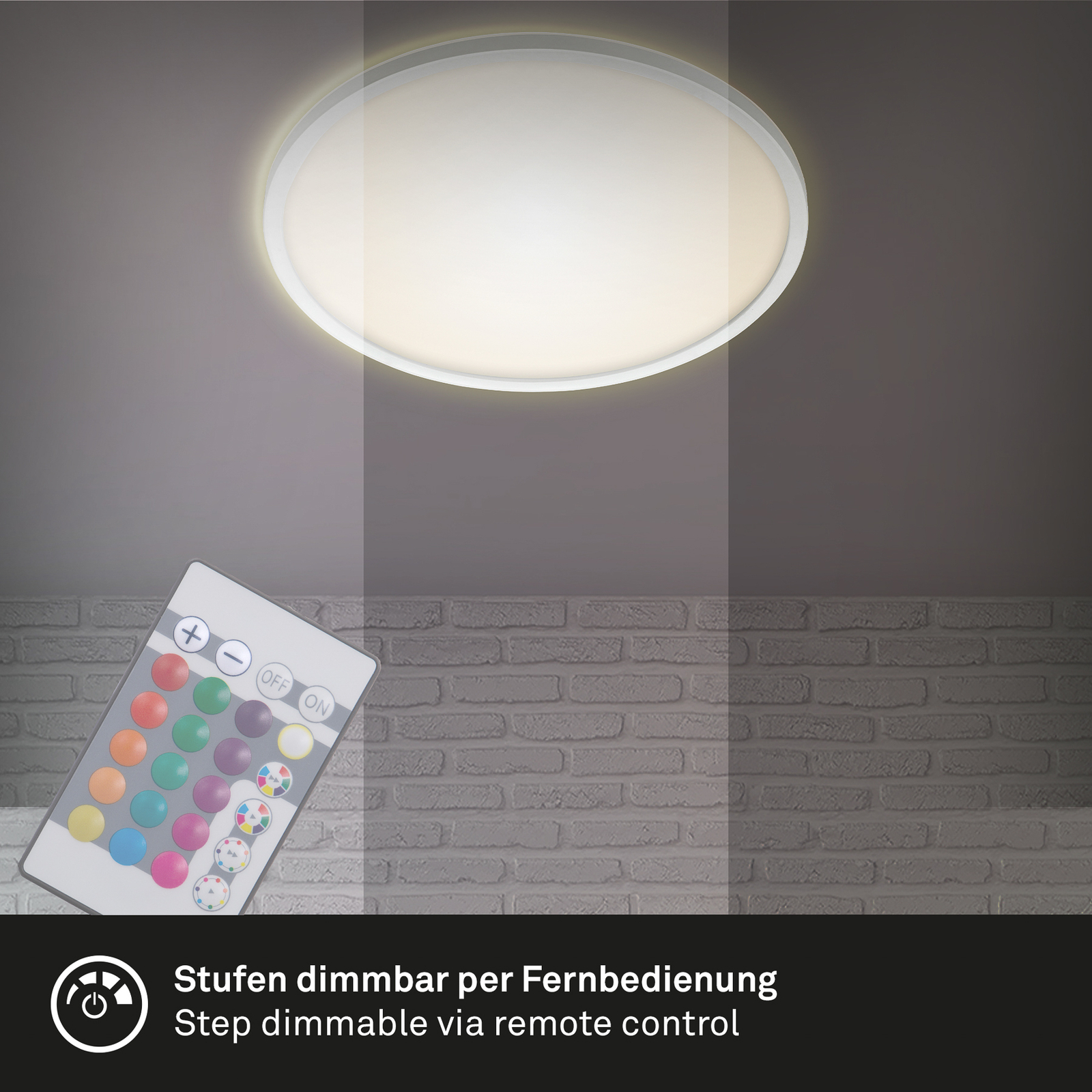 LED paneel Slim rond RGBW effect Ø42cm wit