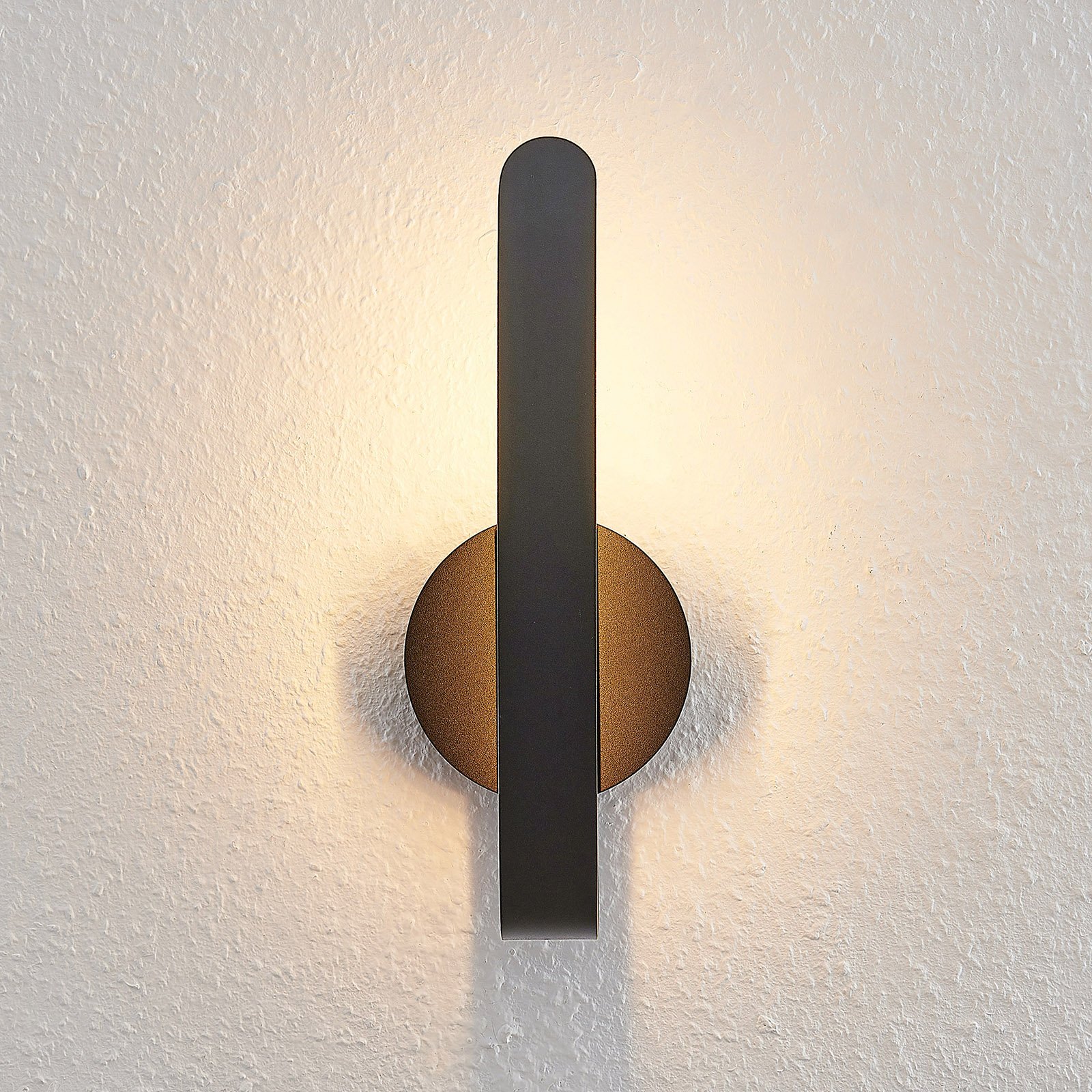 Arcchio Dzemail LED wandlamp, indirect, zwart