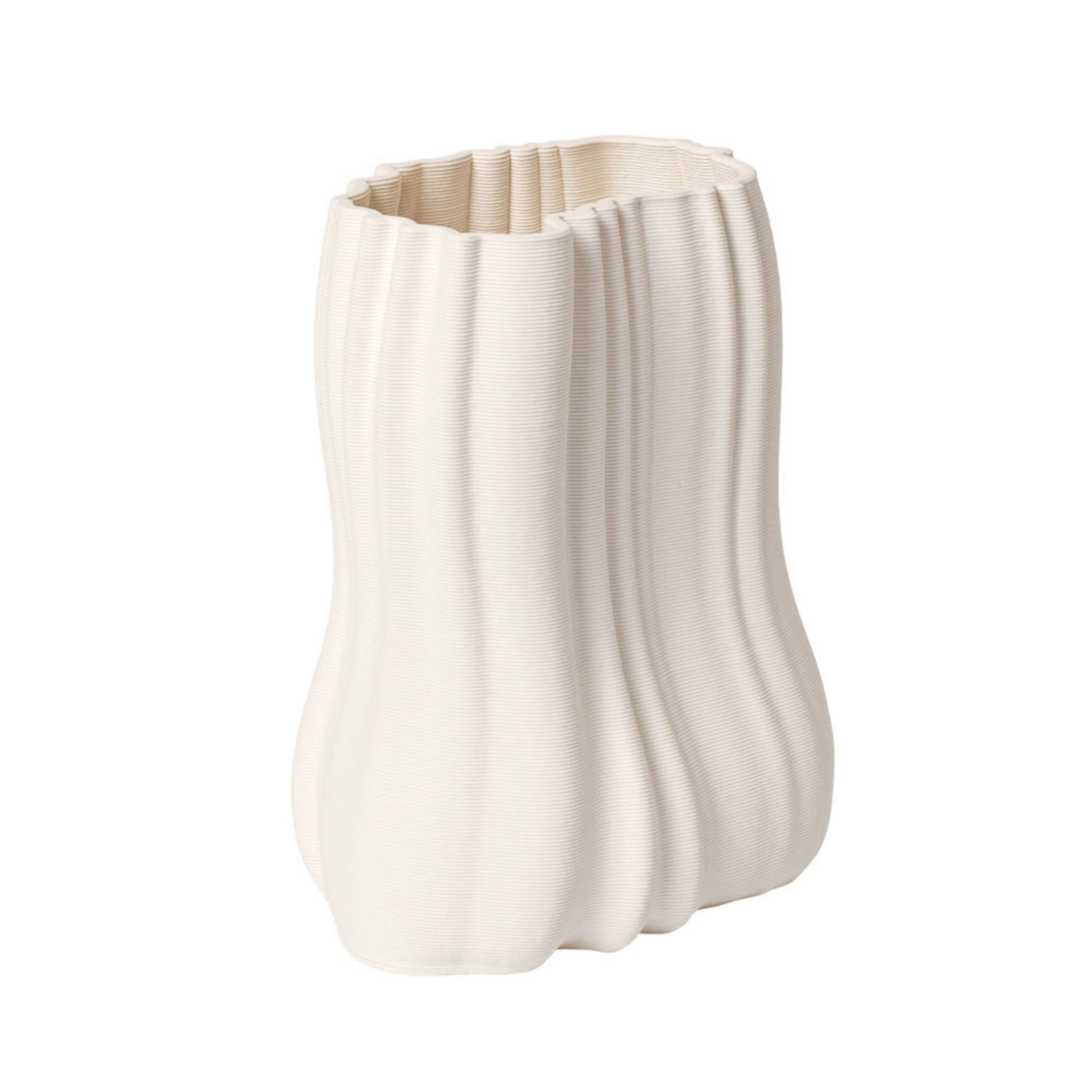 Moire Vase H20 Off-White - Ferm Living
