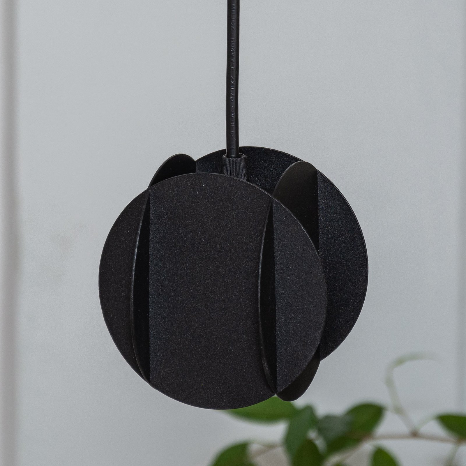 GAMBIT függesztéklámpa, fekete, Ø 10 cm, fém, GU10 LED