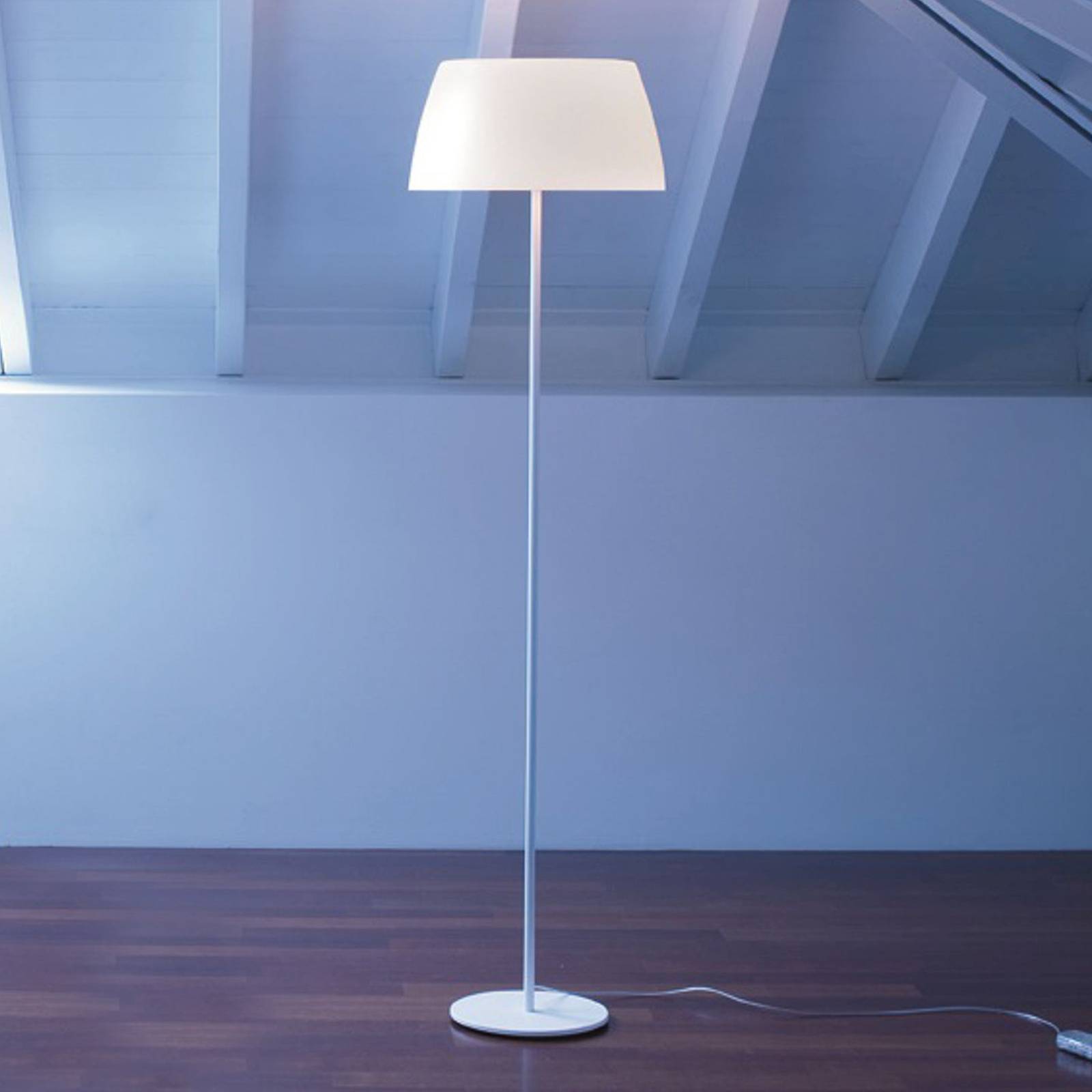 Prandina Ginger F30 lampa stojąca, biała, Ø 36 cm