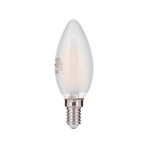 LED bulb E14 C35, matt, 2W, 2,700 K, 180 lm, dimmable