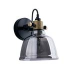 Wandleuchte Amalfi mit metallisiertem Glas, silber