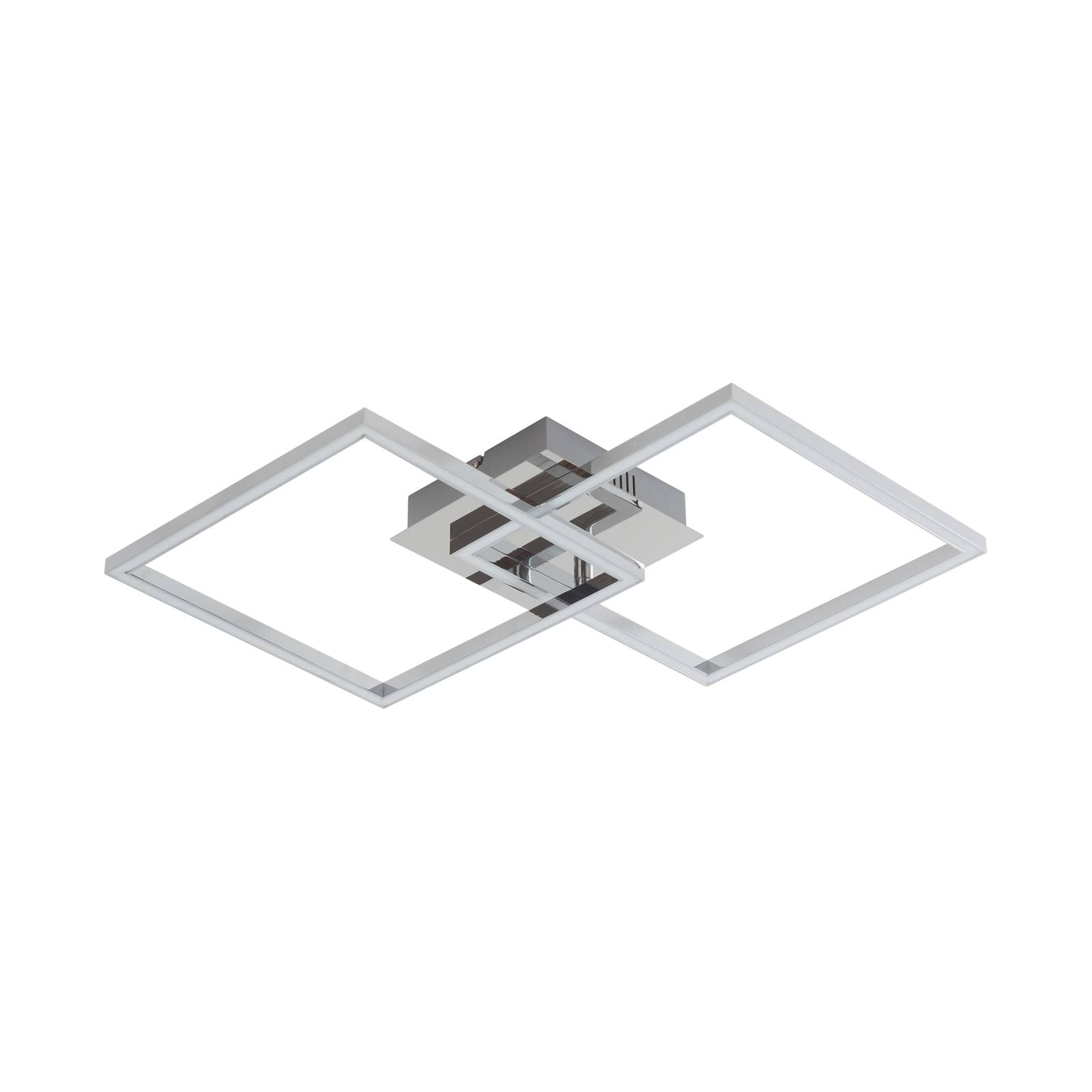 Lindby LED-Deckenleuchte Panja, 50 cm, chromfarben, Eisen
