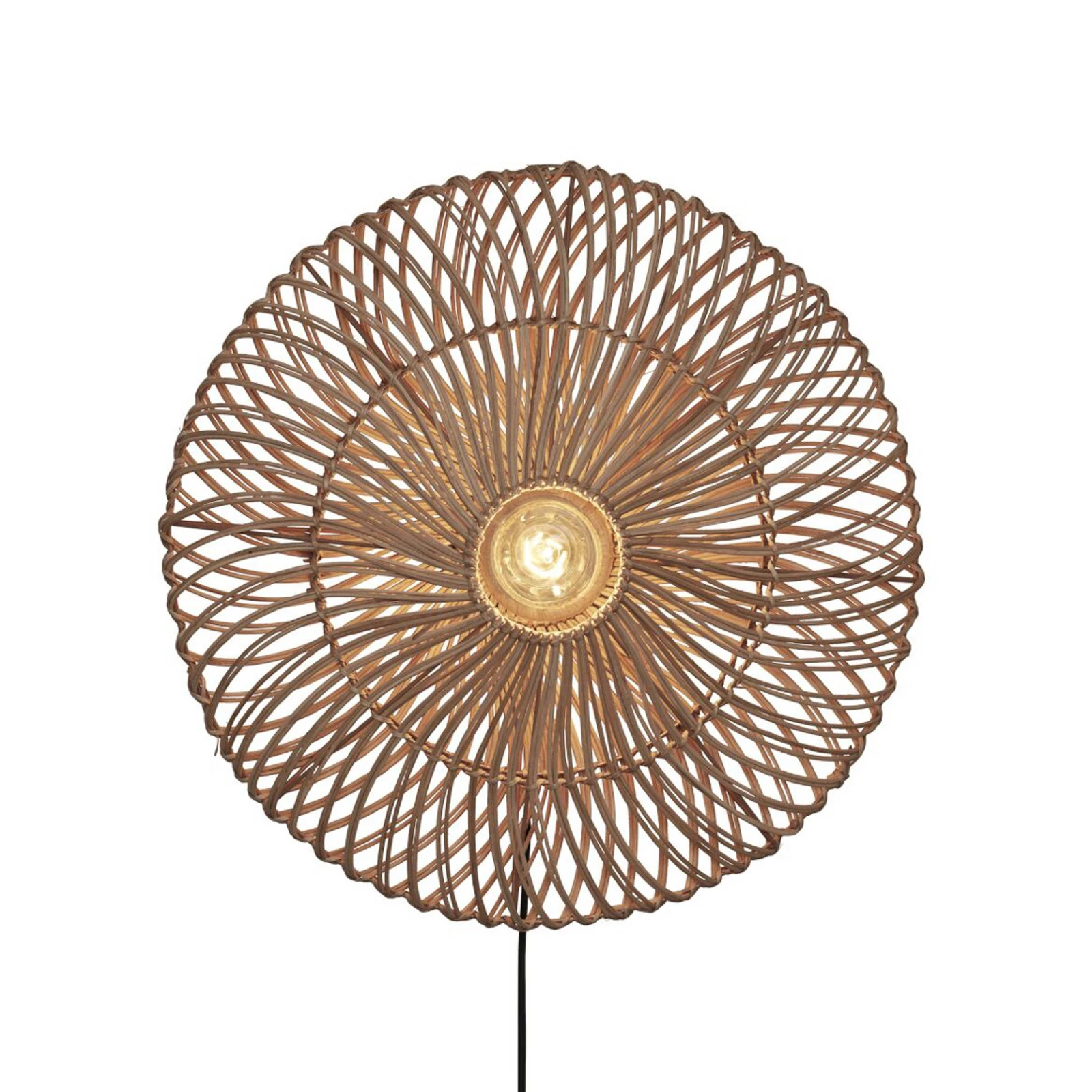 GOOD & MOJO Zanzibar, applique, Ø 55 cm, colore naturale