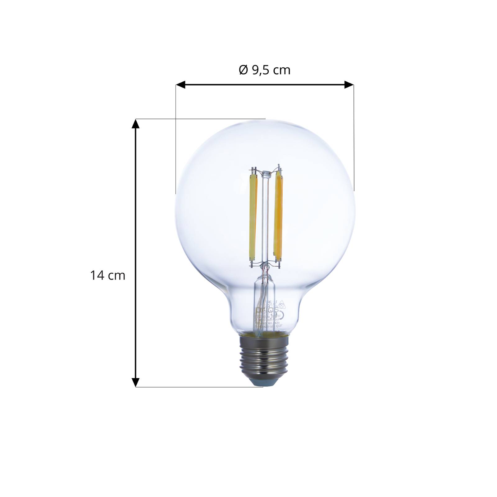 Prios żarówka filament LED E27 G95 7W WLAN