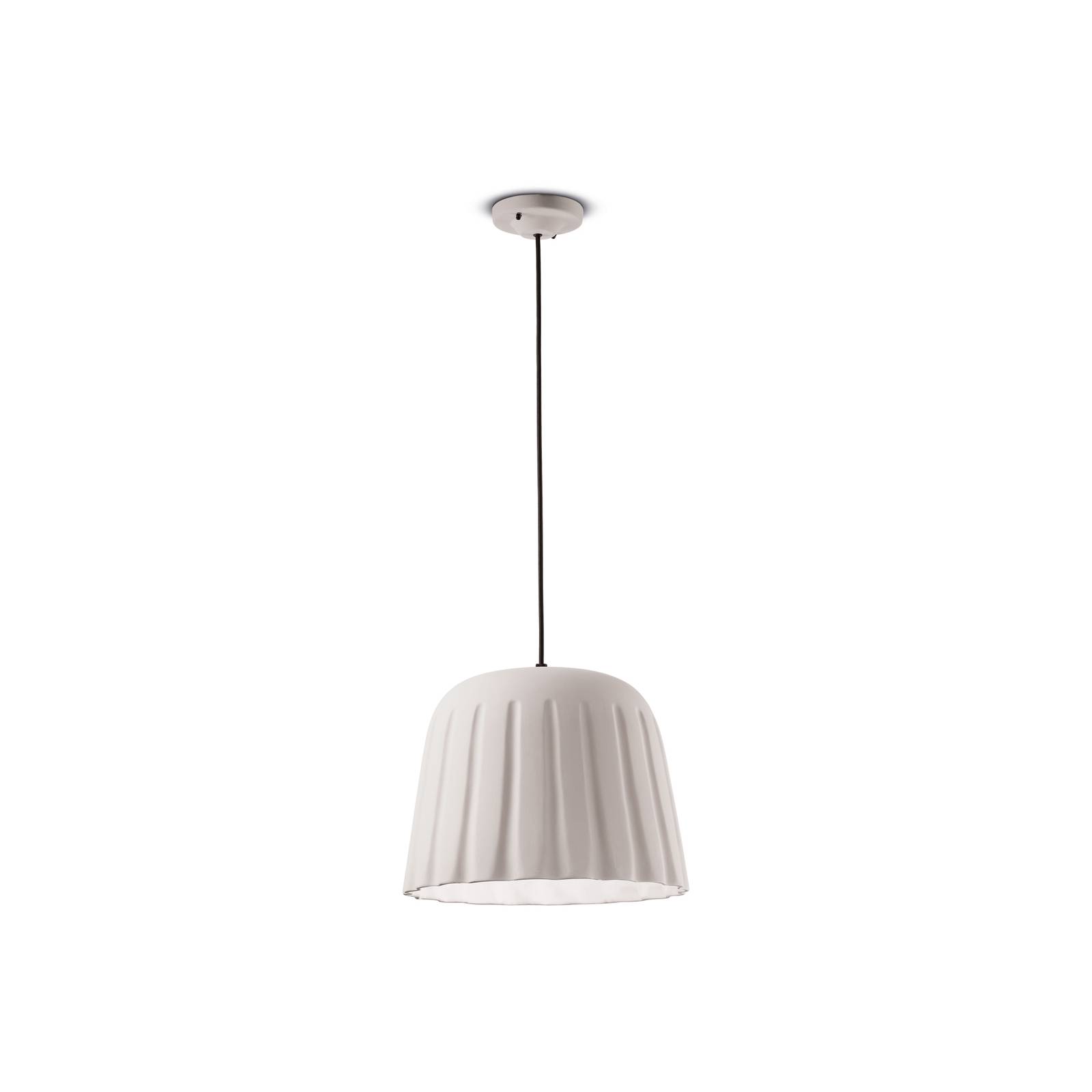 E-shop Závesná lampa Madame Gres keramická výška 30 cm, biela