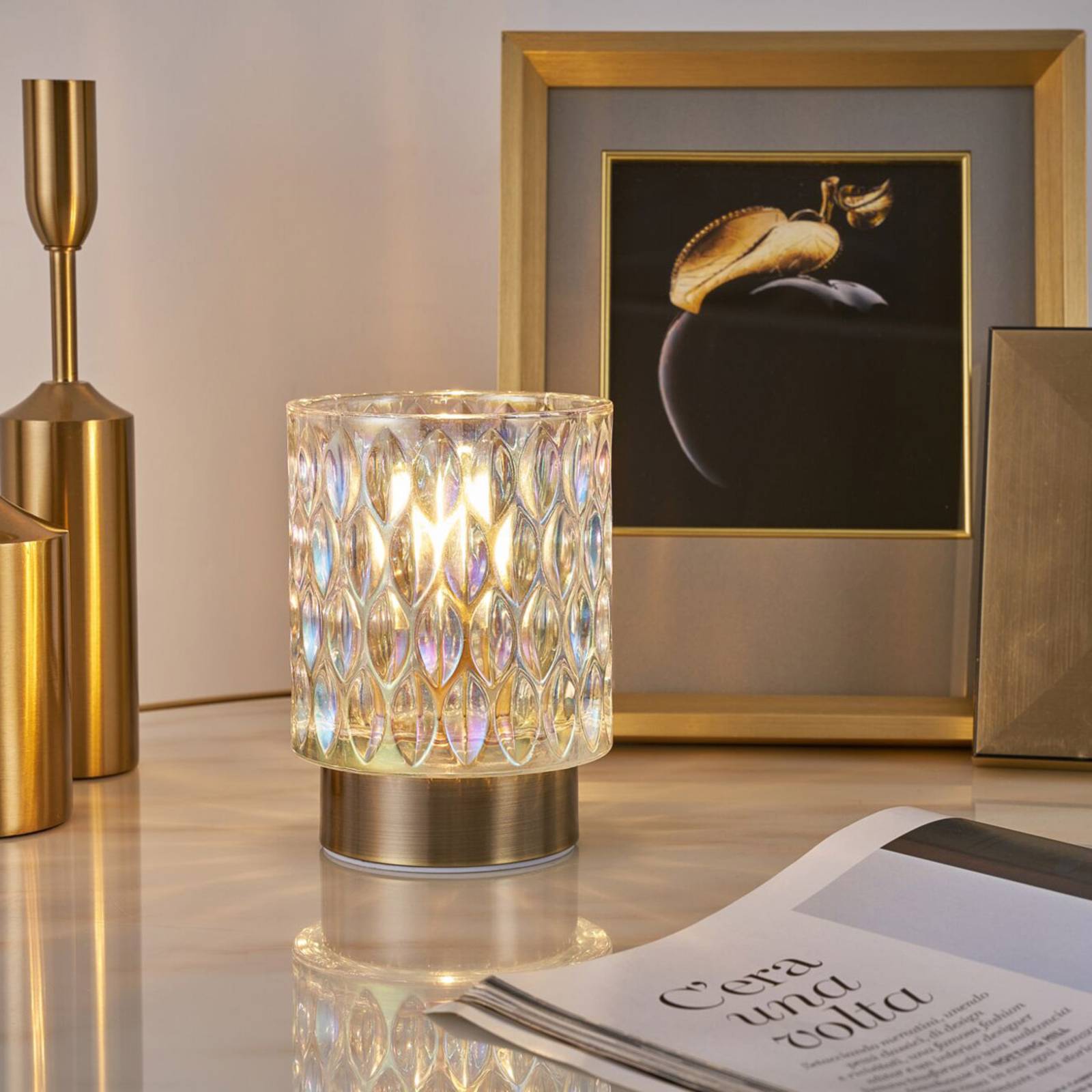E-shop Pauleen Clear Glamour dekoračná lampa sklo batéria