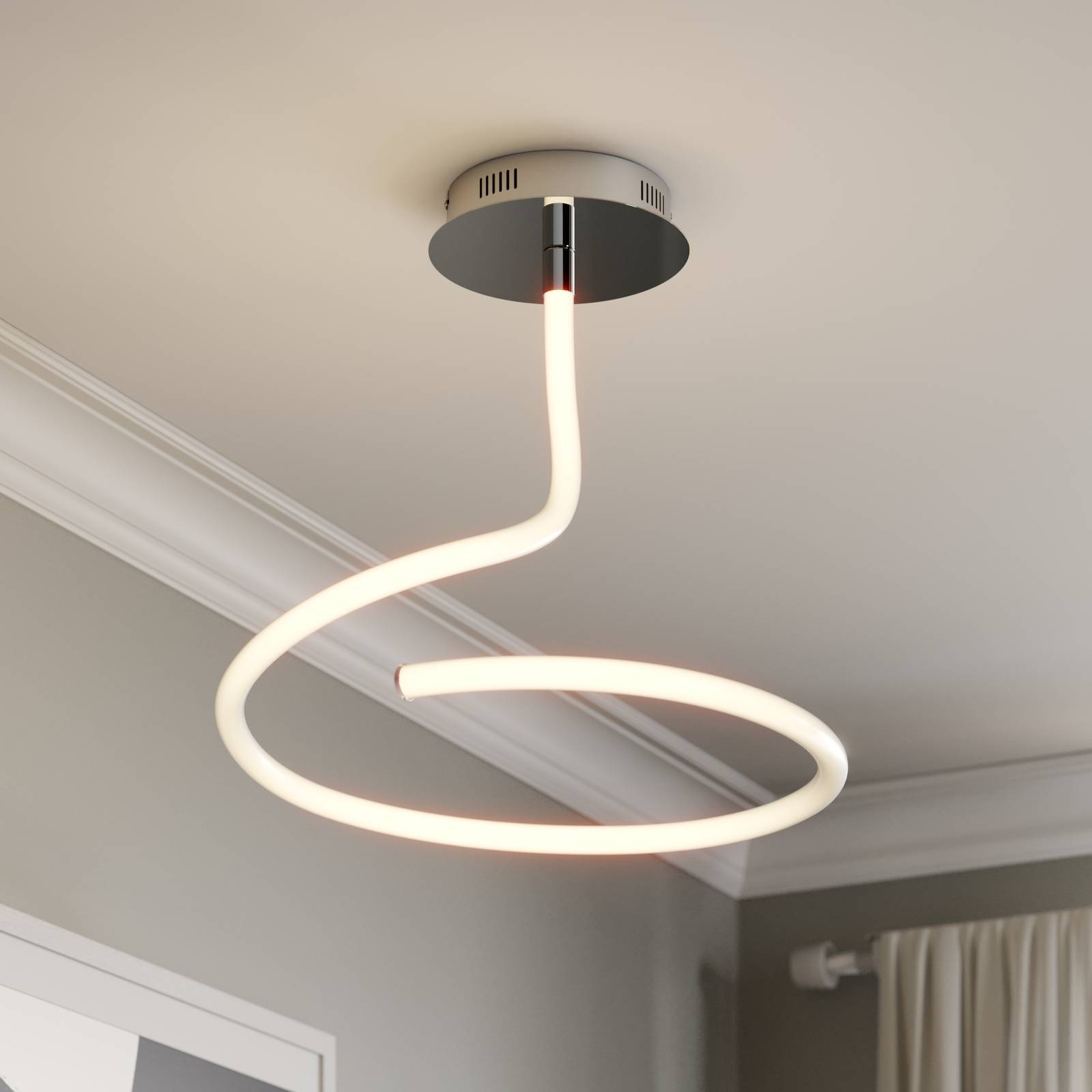 Lucande Serpentina plafonnier LED, dimmable