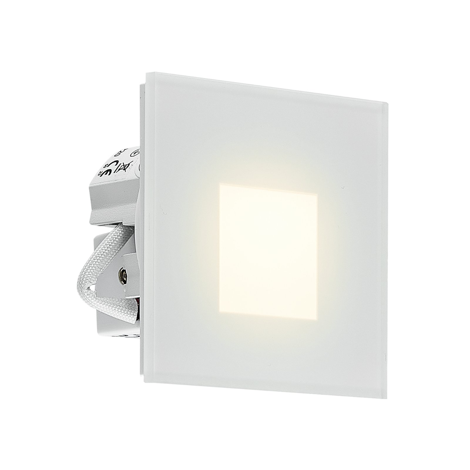 Molto Luce LED recessed light Wall R68 Glass IP44 SQ, white, CCT