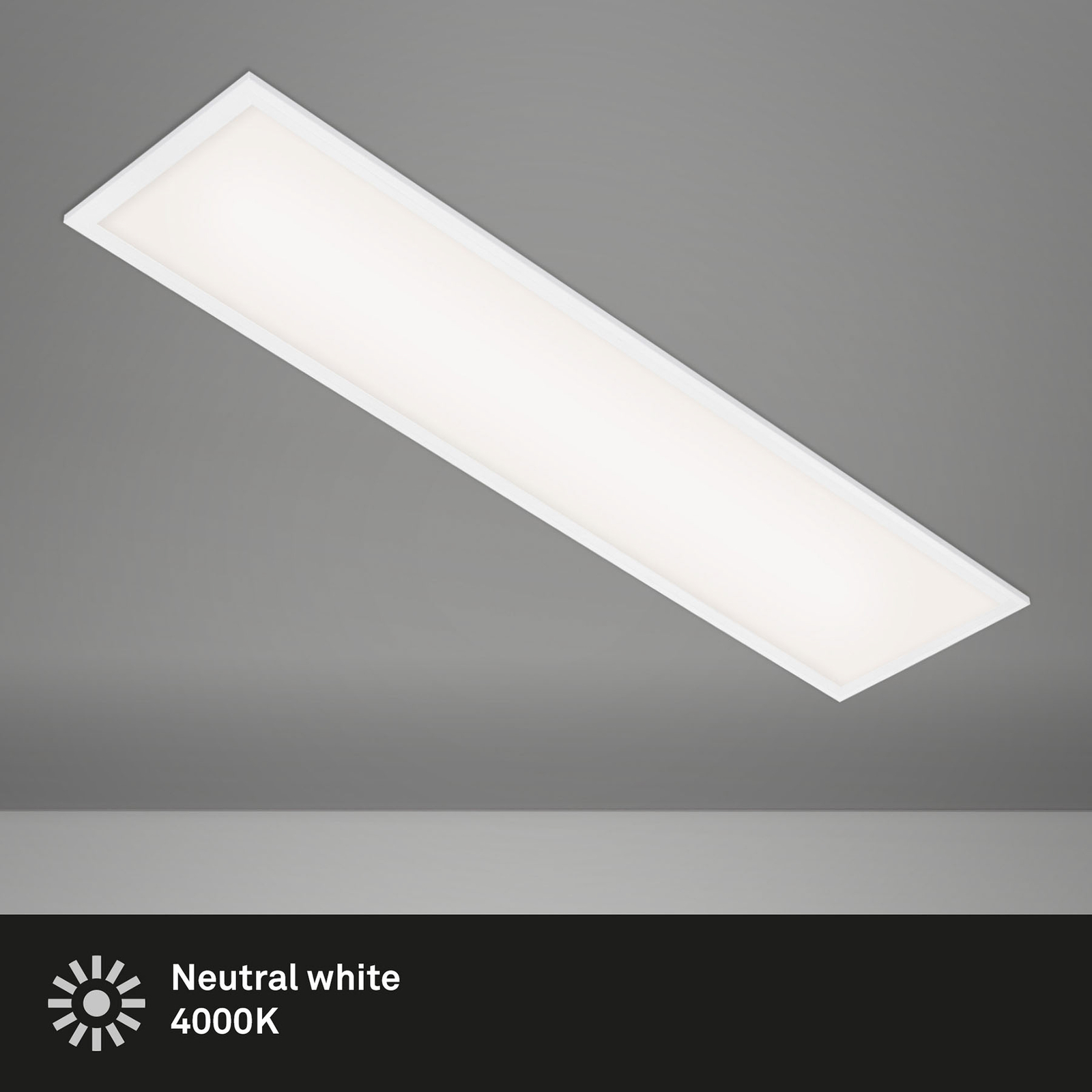 LED skydelis Paprastas, baltas, itin plokščias, 100x25cm