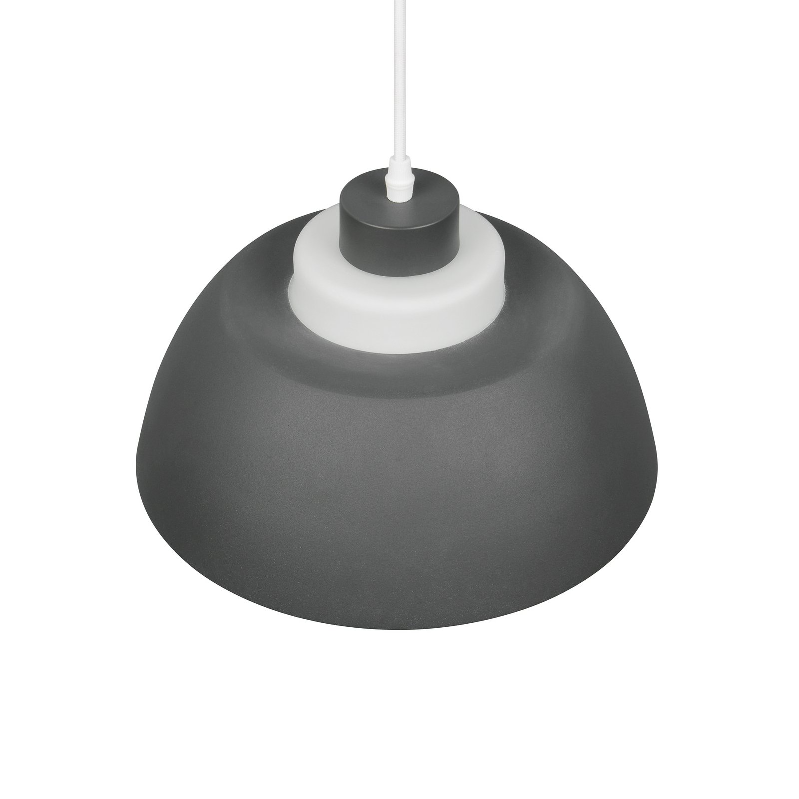 Hanglamp Tilos, antraciet, Ø 30 cm, metaal/glas, E27