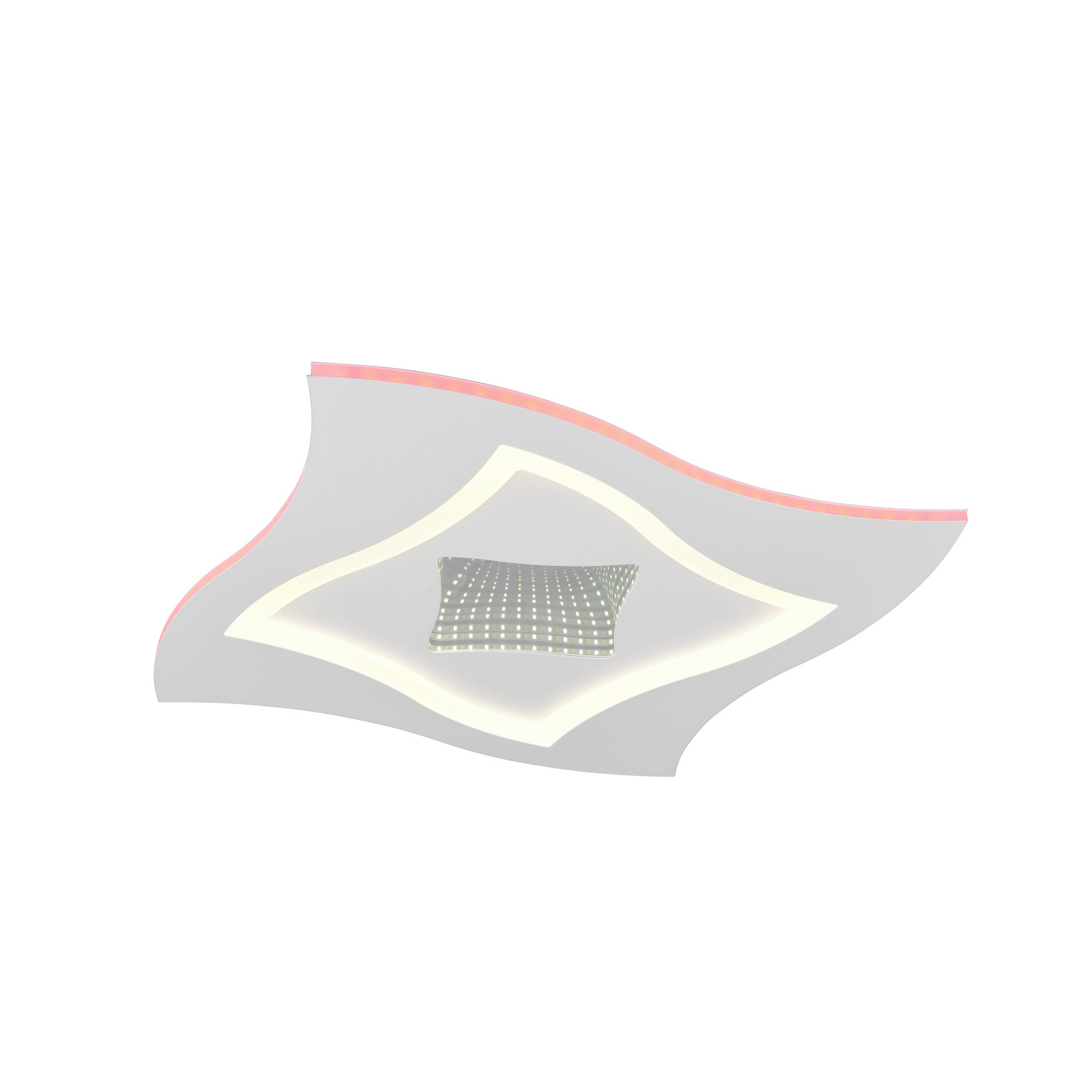 LED-taklampa Klint, längd 50 cm, matt vit, metall RGBW LED-taklampa Klint, längd 50 cm, matt vit, metall RGBW