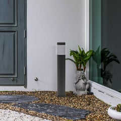 LEDVANCE Bolardo luminoso LED Endura Hybrid Rondo, gris oscuro