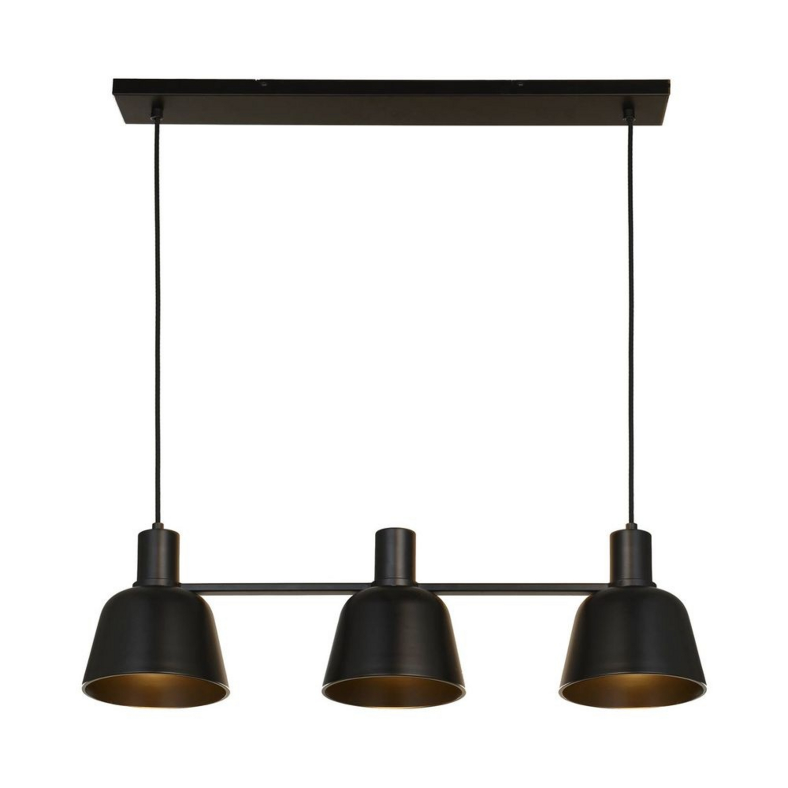 Servan 3 Lustră Pendul Black - Lucande