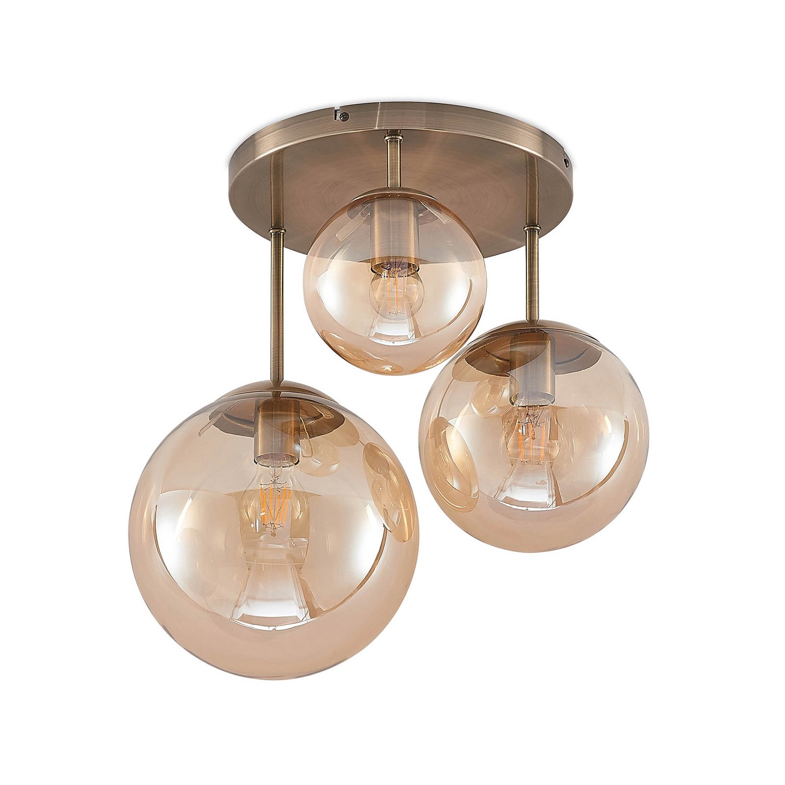 Teeja Cluster Lampa Sufitowa Amber - Lindby