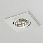 Discrete white ceiling recessed light, 6.8 cm