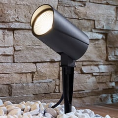 Lucande udendørs LED-spot Anton, jordspyd, antracit, metal
