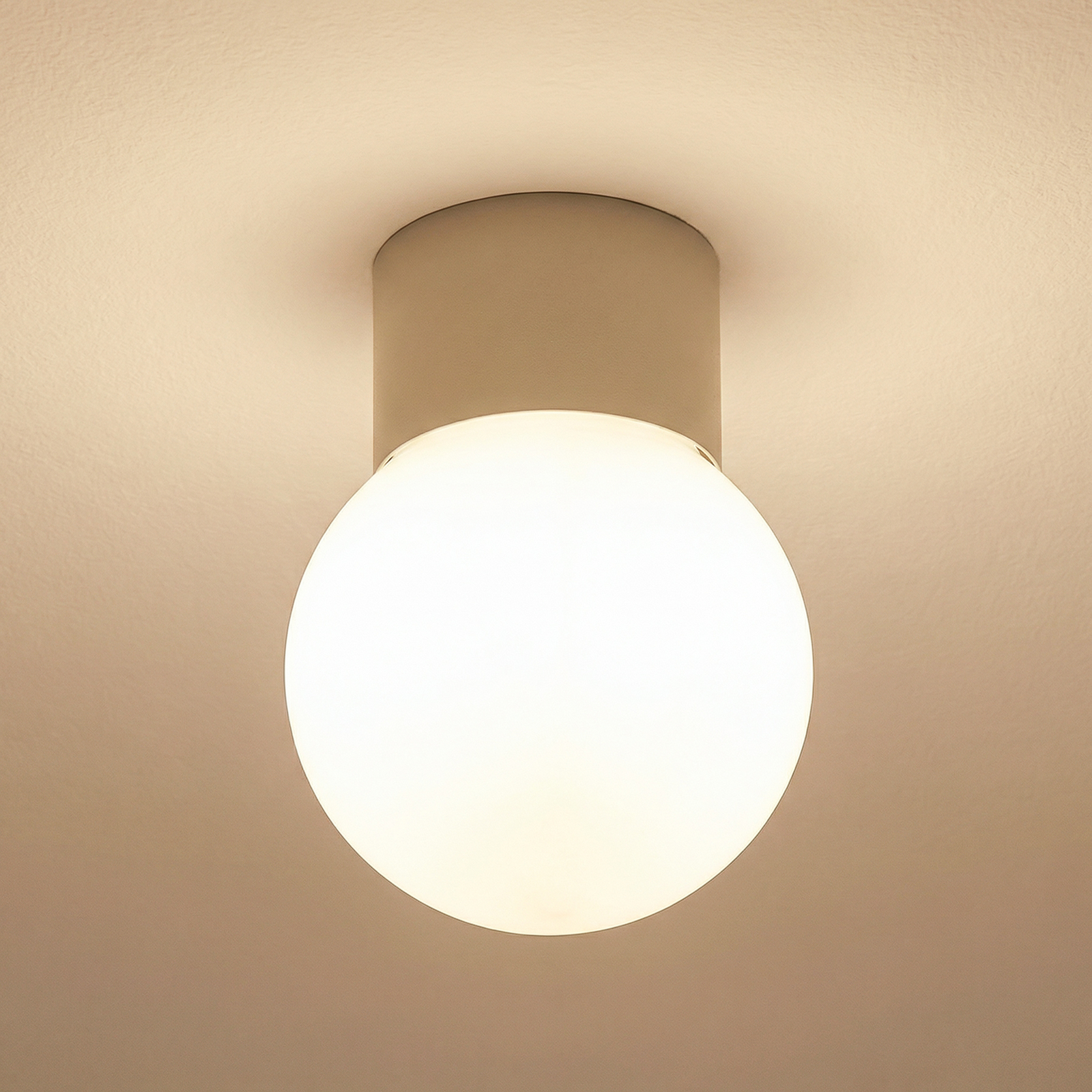 Plafonieră Hotel Mood 1, gri-bej, metal, sticlă, G9