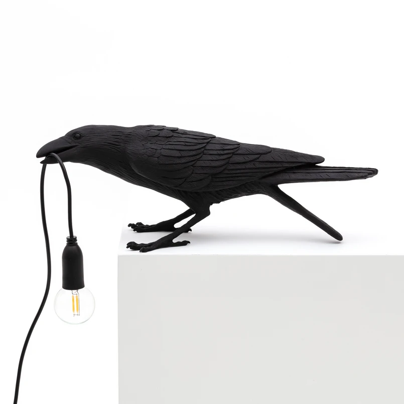 SELETTI – Bird Lamp Playing Tischleuchte Schwarz