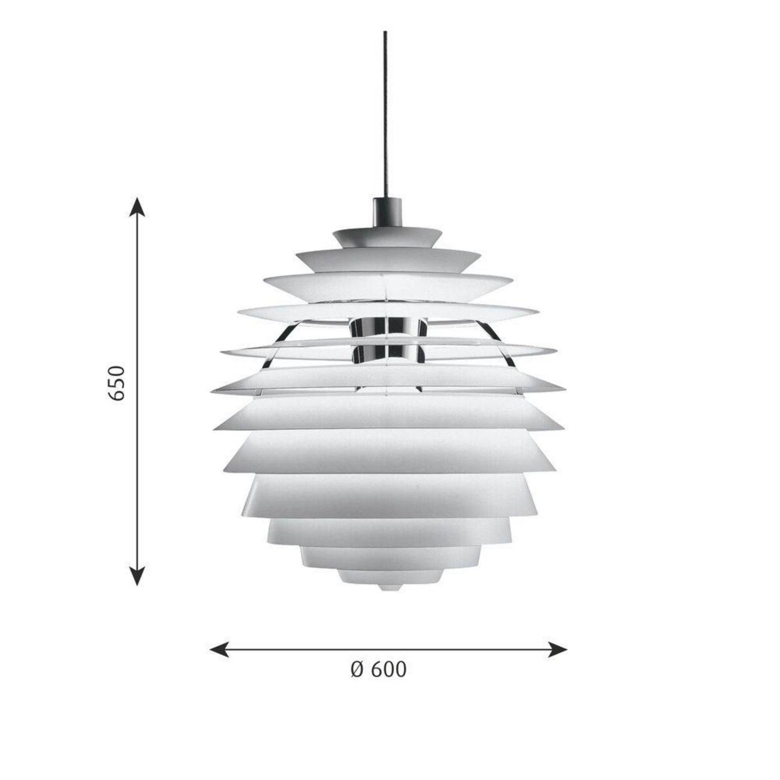 PH Louvre LED Lustră Pendul White - Louis Poulsen