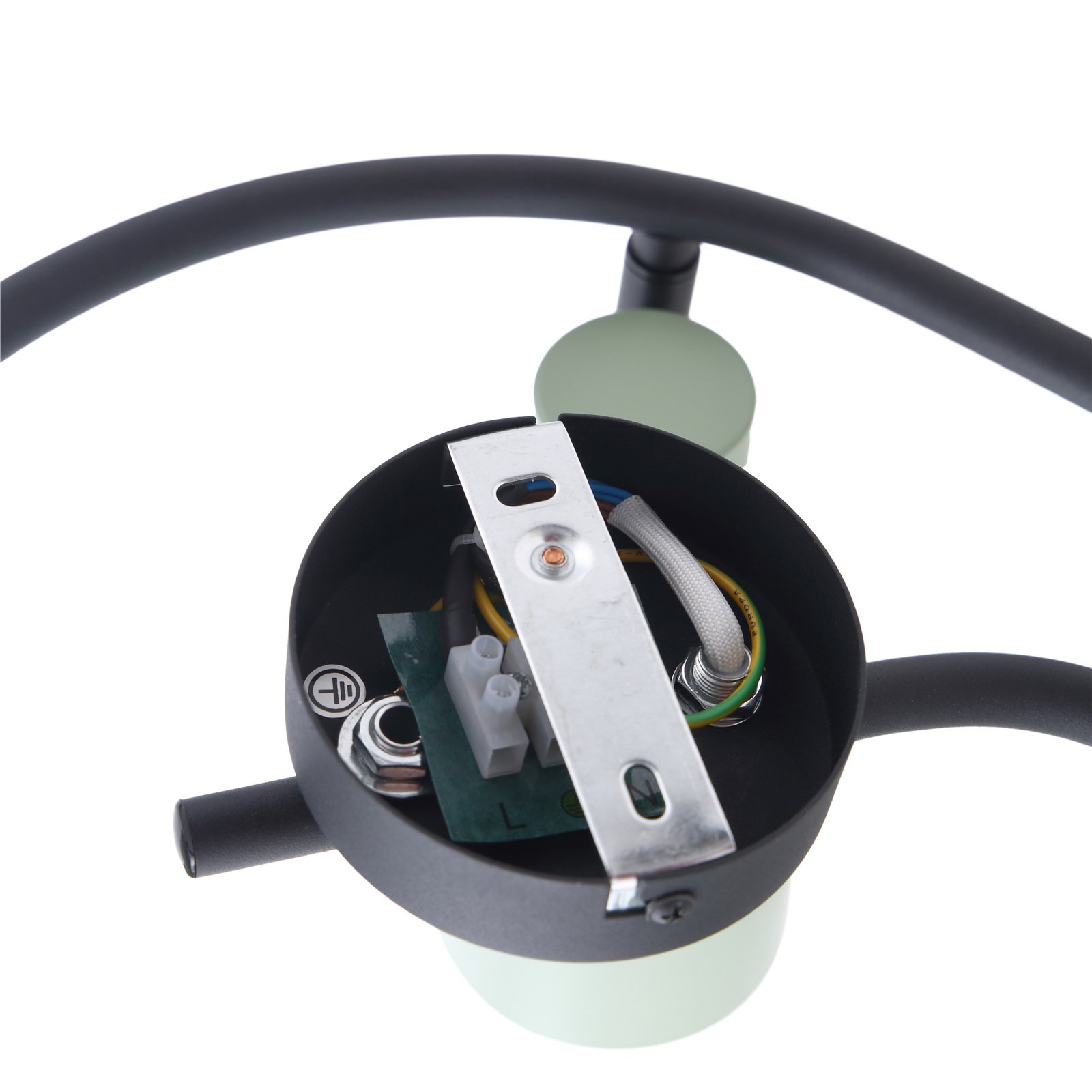 Ovelia 3 Round Deckenleuchte Green/Black - Lindby