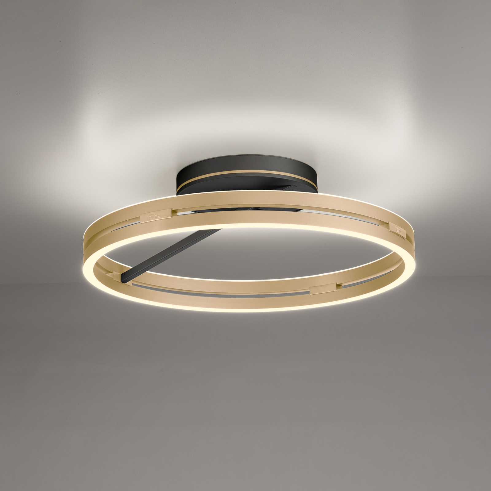 Loop LED-Deckenlampe, black/ivory gold, Ø 60 cm, CCT - PURE Loop LED-Deckenlampe, black/ivory gold, Ø 60 cm, CCT - PURE