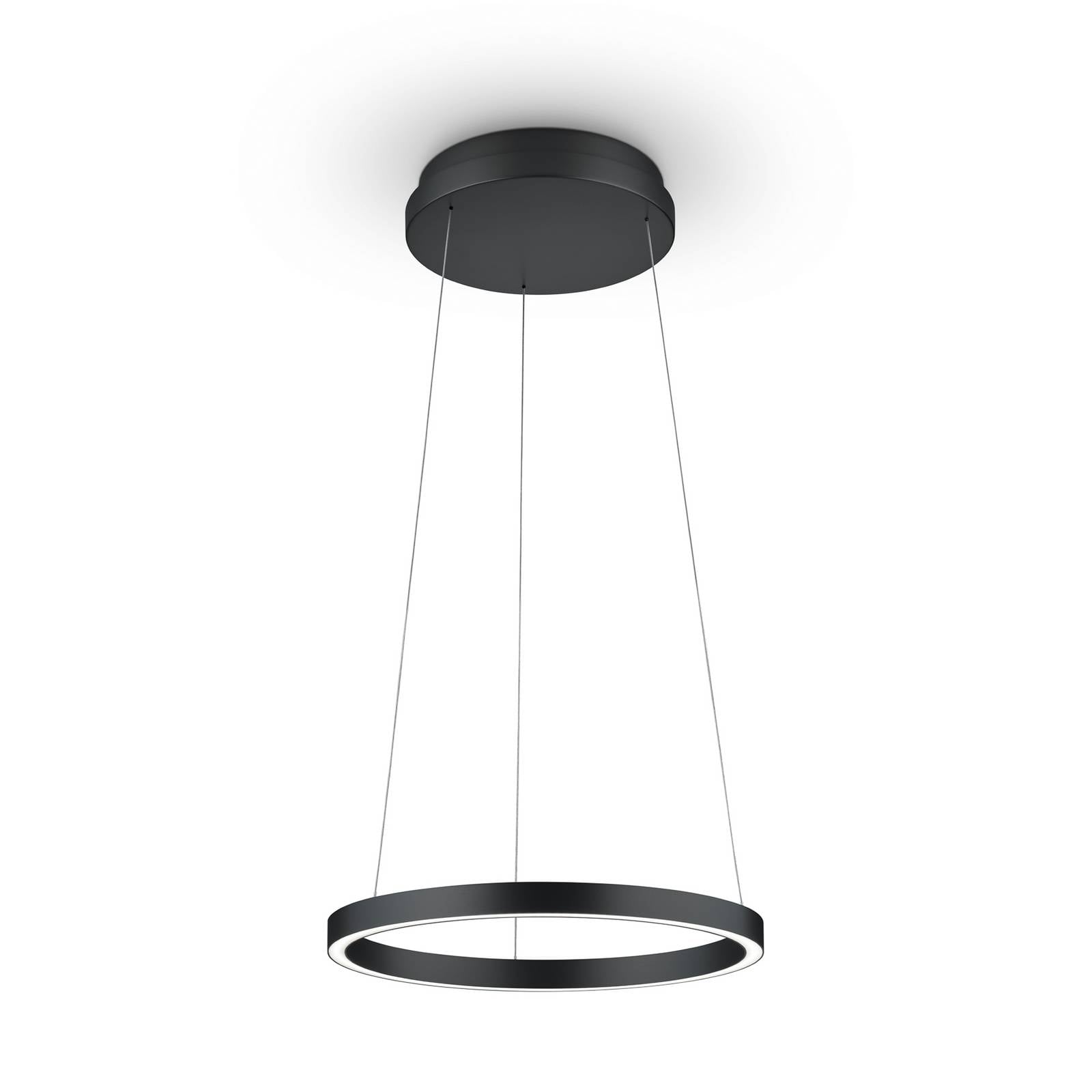 Żyrandol LED Lisa-40, CCT, ściemniany, czarna matowa