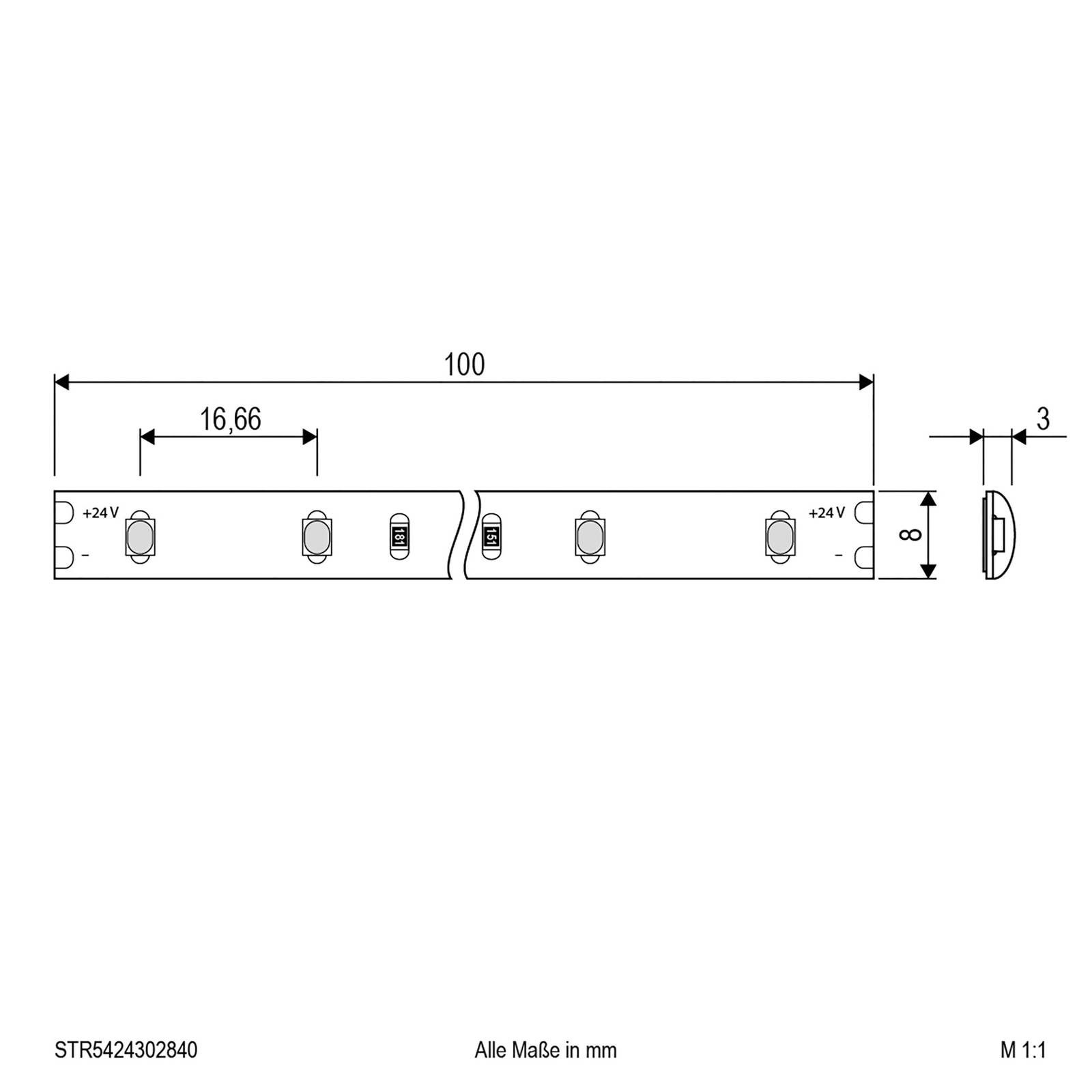 EVN STR5424 LED-Strip IP54 5m 24W 4.000K günstig online kaufen