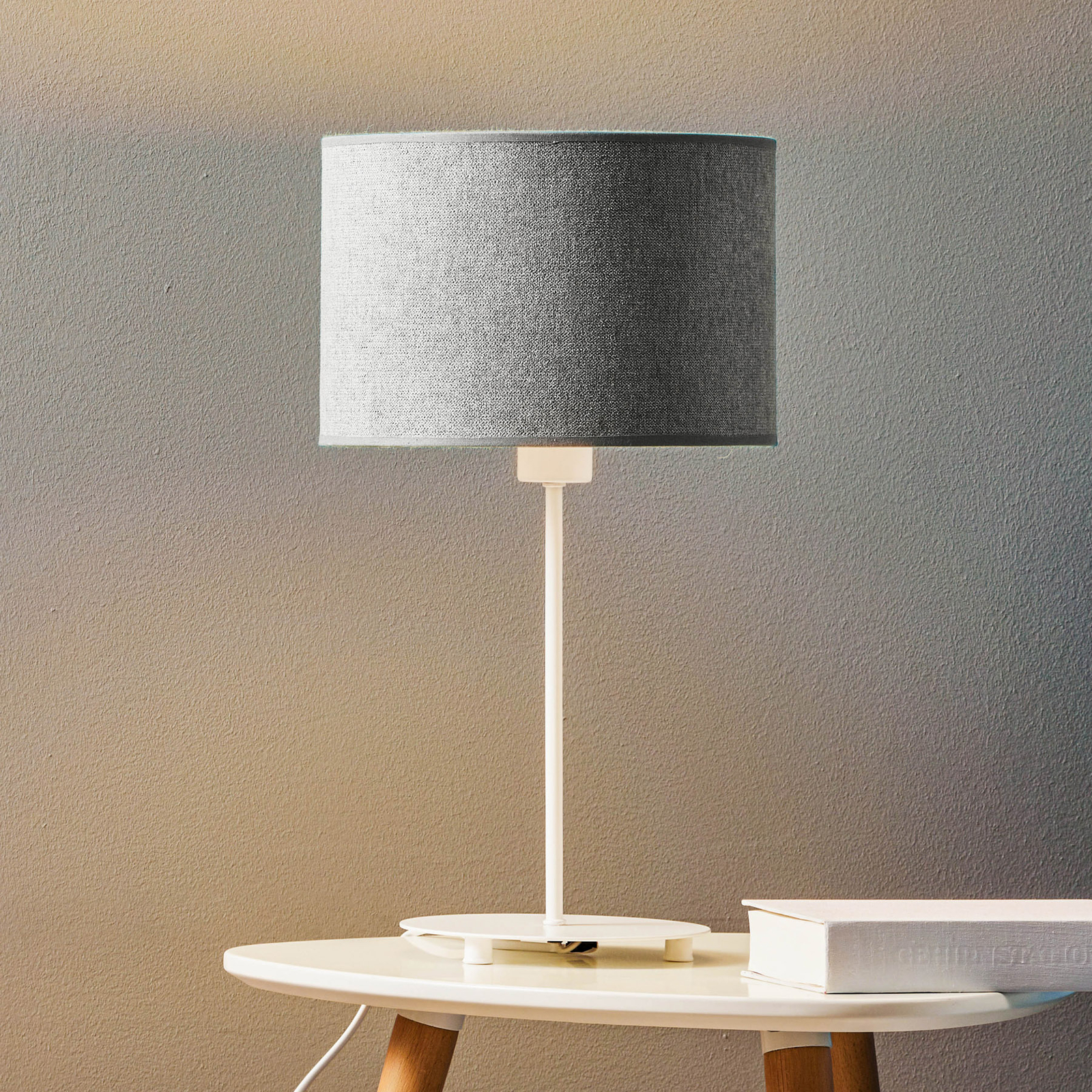 Lámpara de mesa Pastell Roller altura 50cm gris