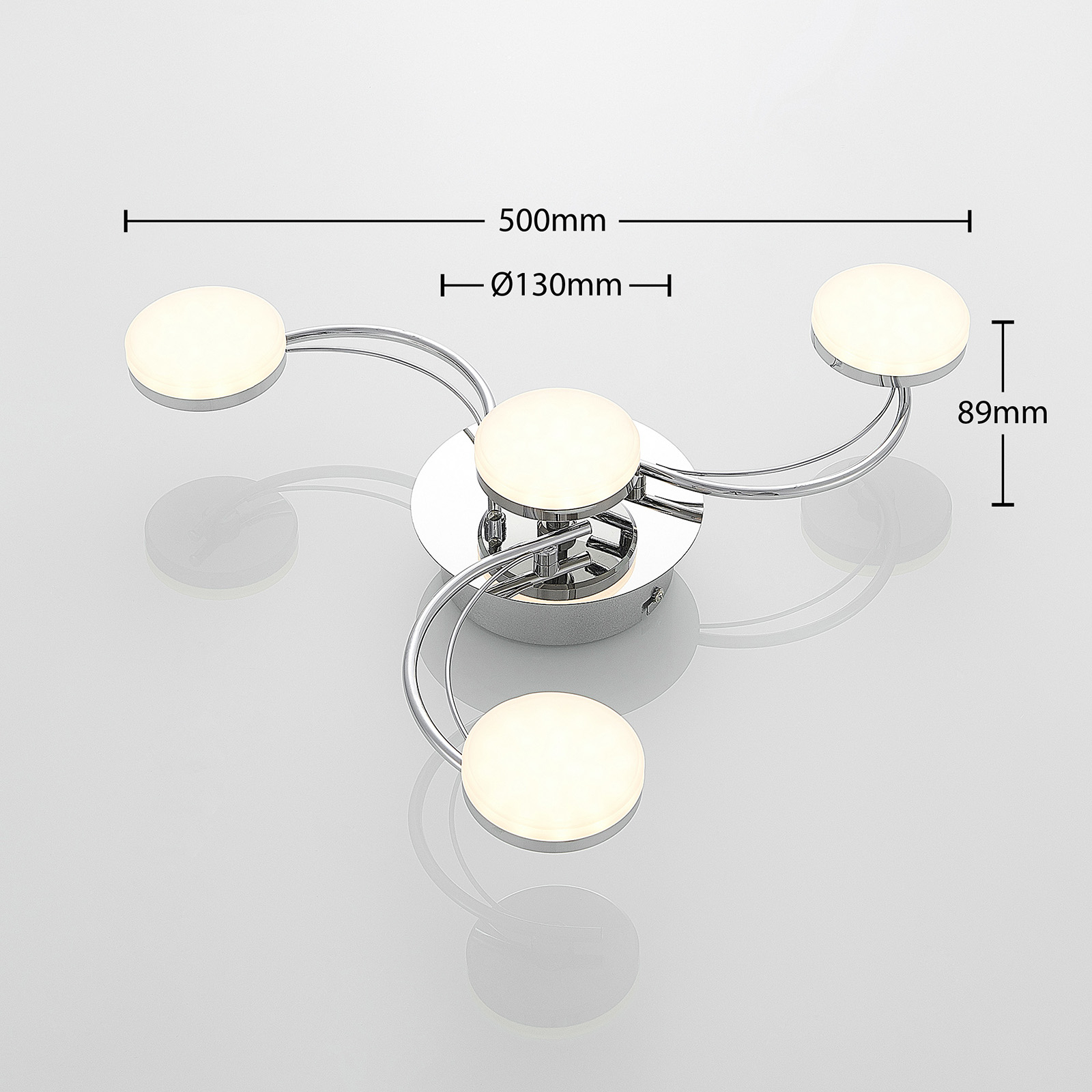 Lindby Dyln LED-Deckenleuchte, Spiral-Optik, 4-fl.