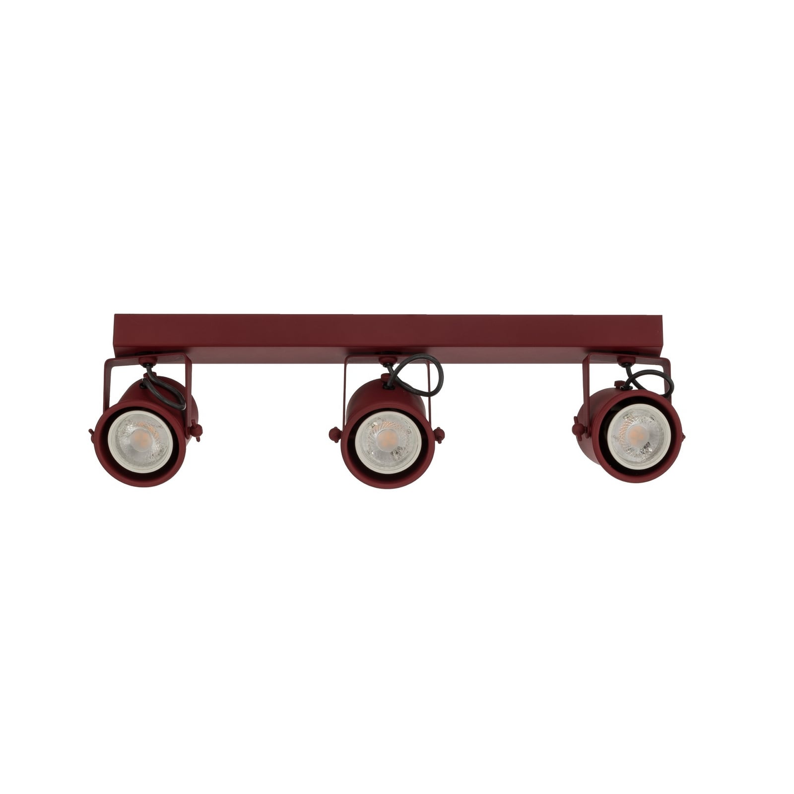 Deckenspot Canico, dreiflammig, rot