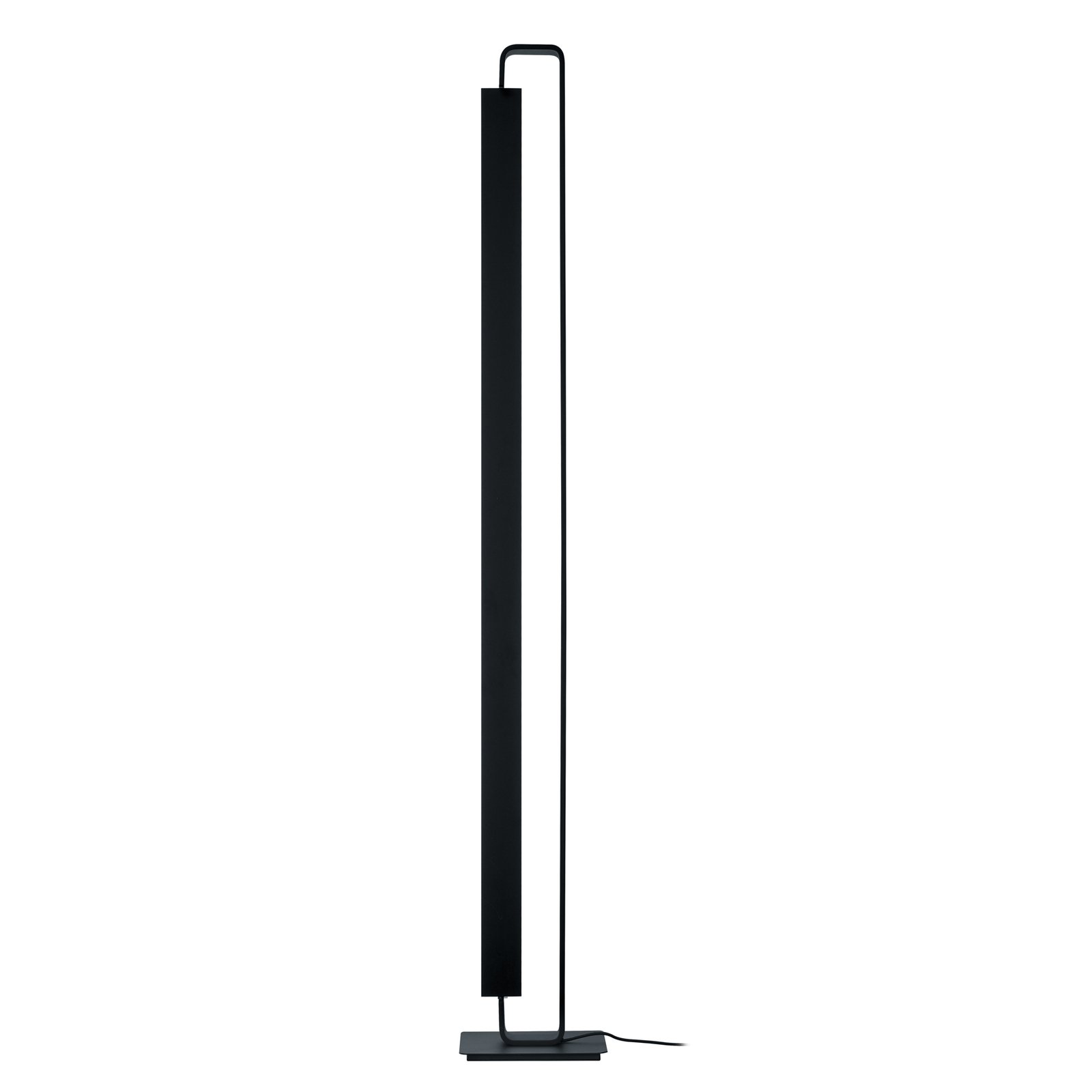 Box LED floor lamp, rotatable, black