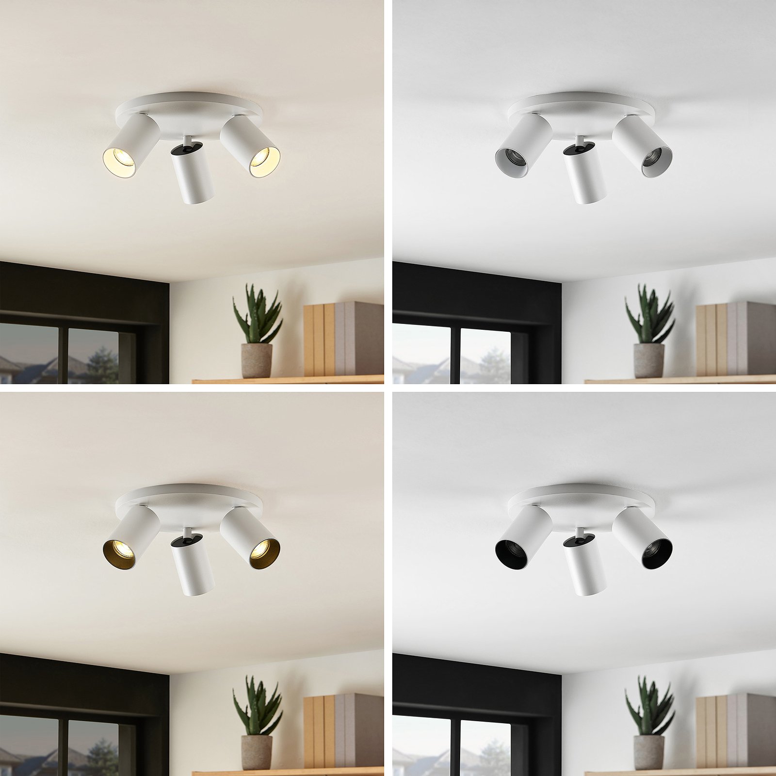 Brinja 3 Round Ceiling Lamp White - Arcchio