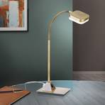 Tobias LED Table Light Flexible Old Brass