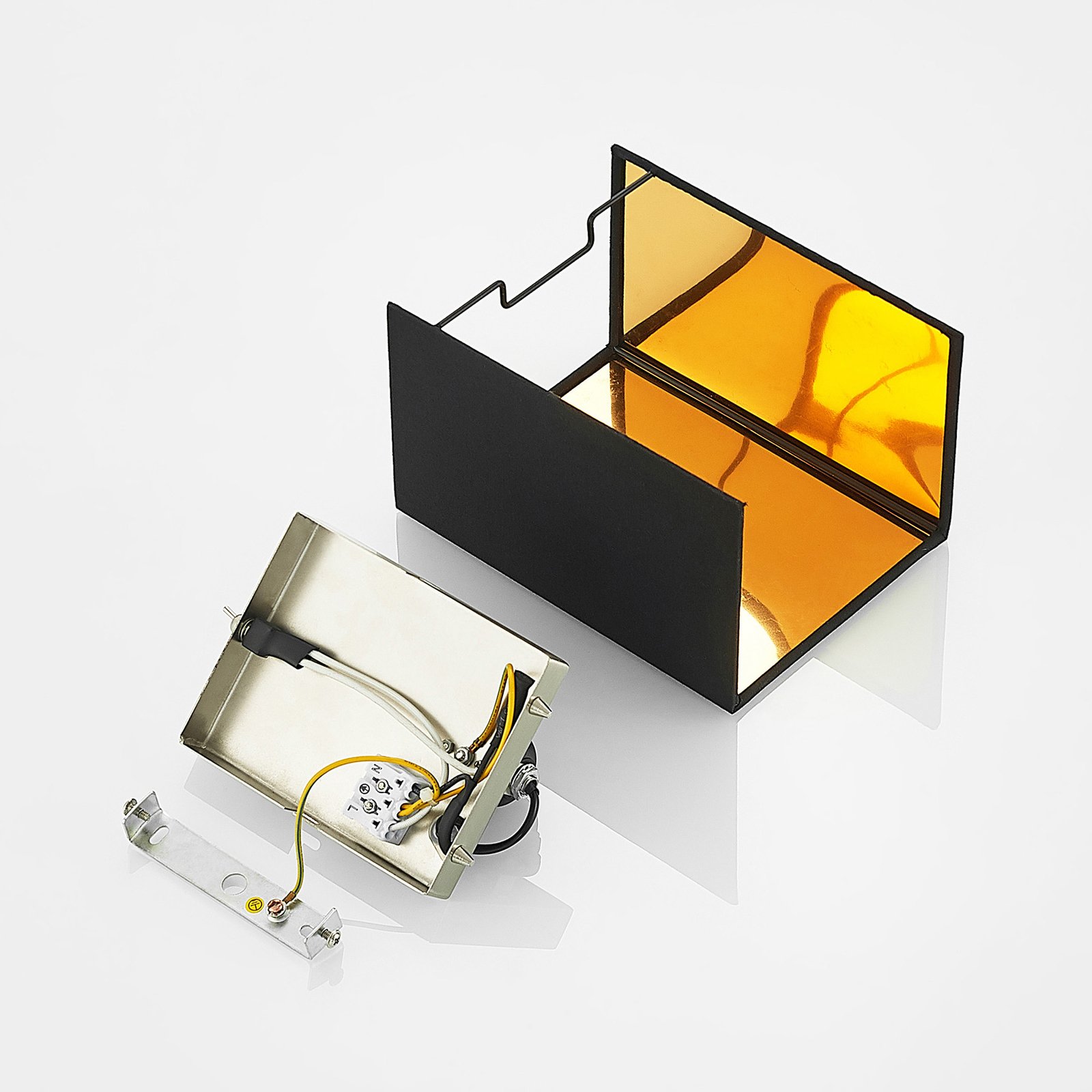 Lukani Lampa Ścienna Black/Gold/Nickel - Lindby