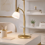 Paul Neuhaus table lamp Pino, brass, 45 cm, dimmable, G9
