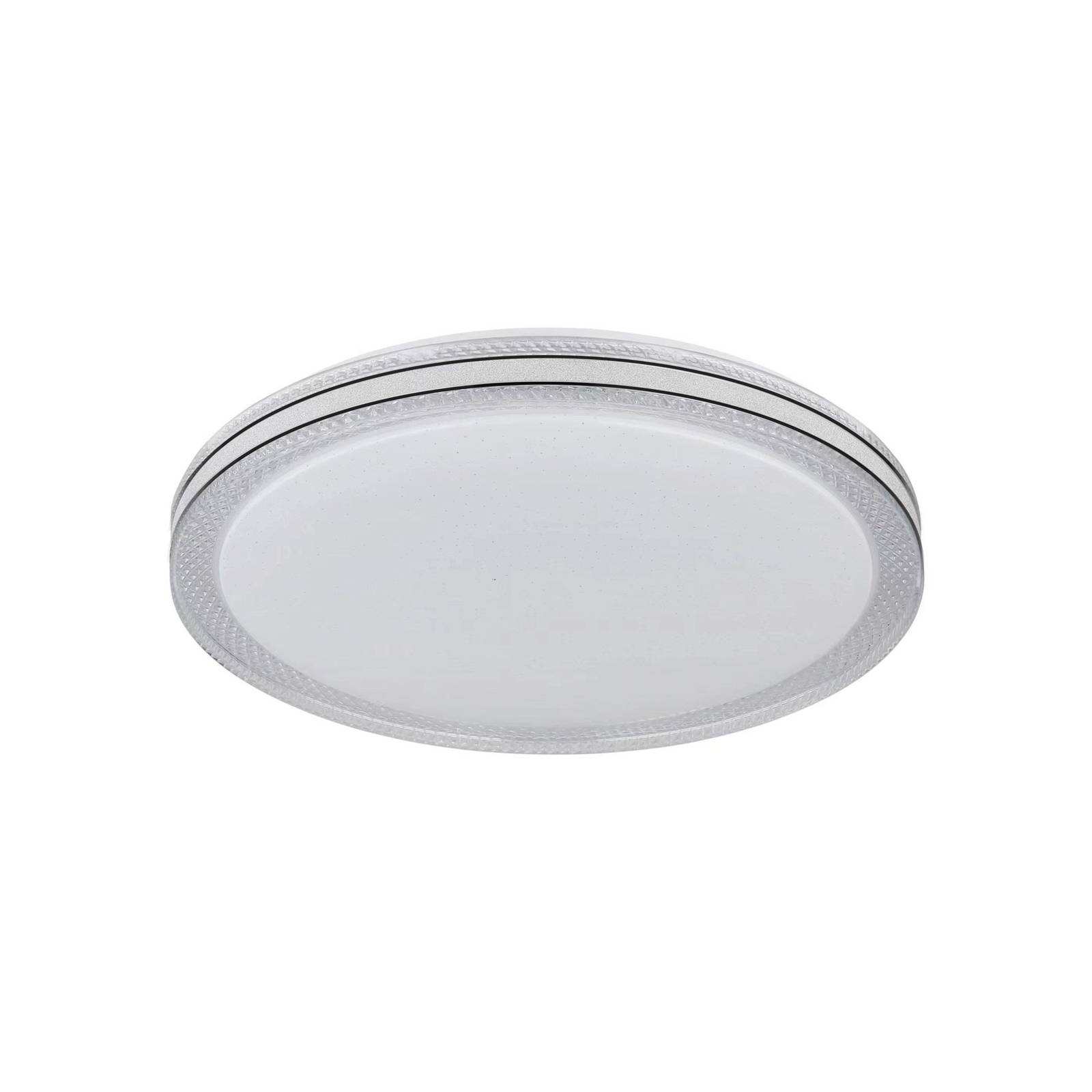 LED-Deckenleuchte Veleno, weiß, Ø 49 cm, Glitzer-Effekt