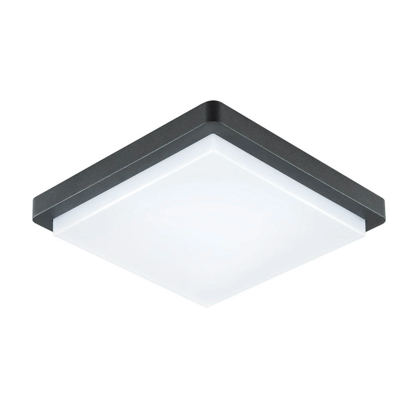 Plafonnier d'extérieur LED EVN Tectum, 23x23 cm, anthracite, 150