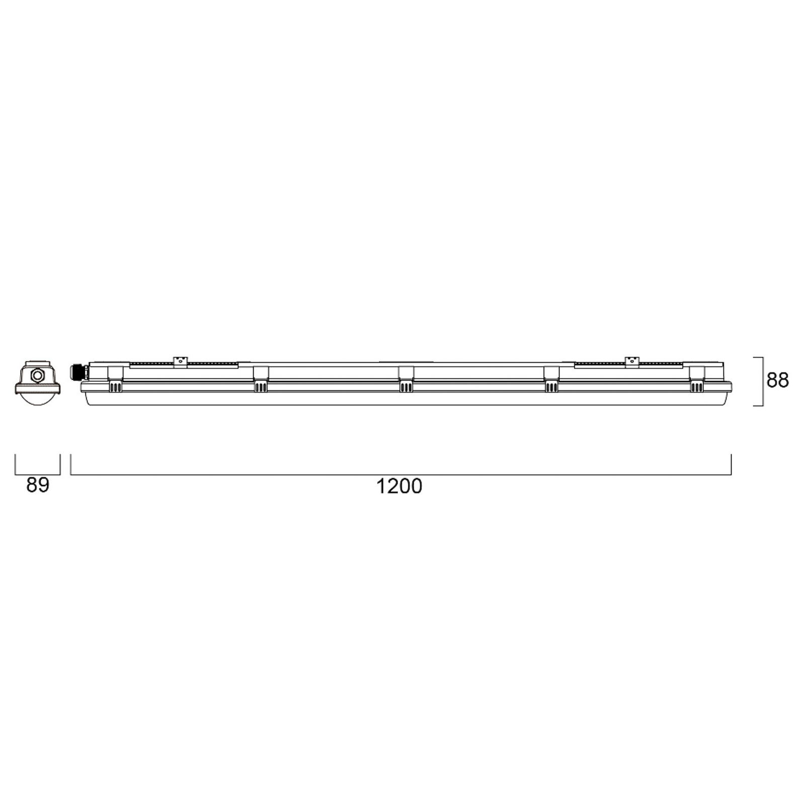 RESISTO LED fénycsöves világítás, szürke, 120 cm, 17 W, 840, IP66 RESISTO LED fénycsöves világítás, szürke, 120 cm, 17 W, 840, IP66