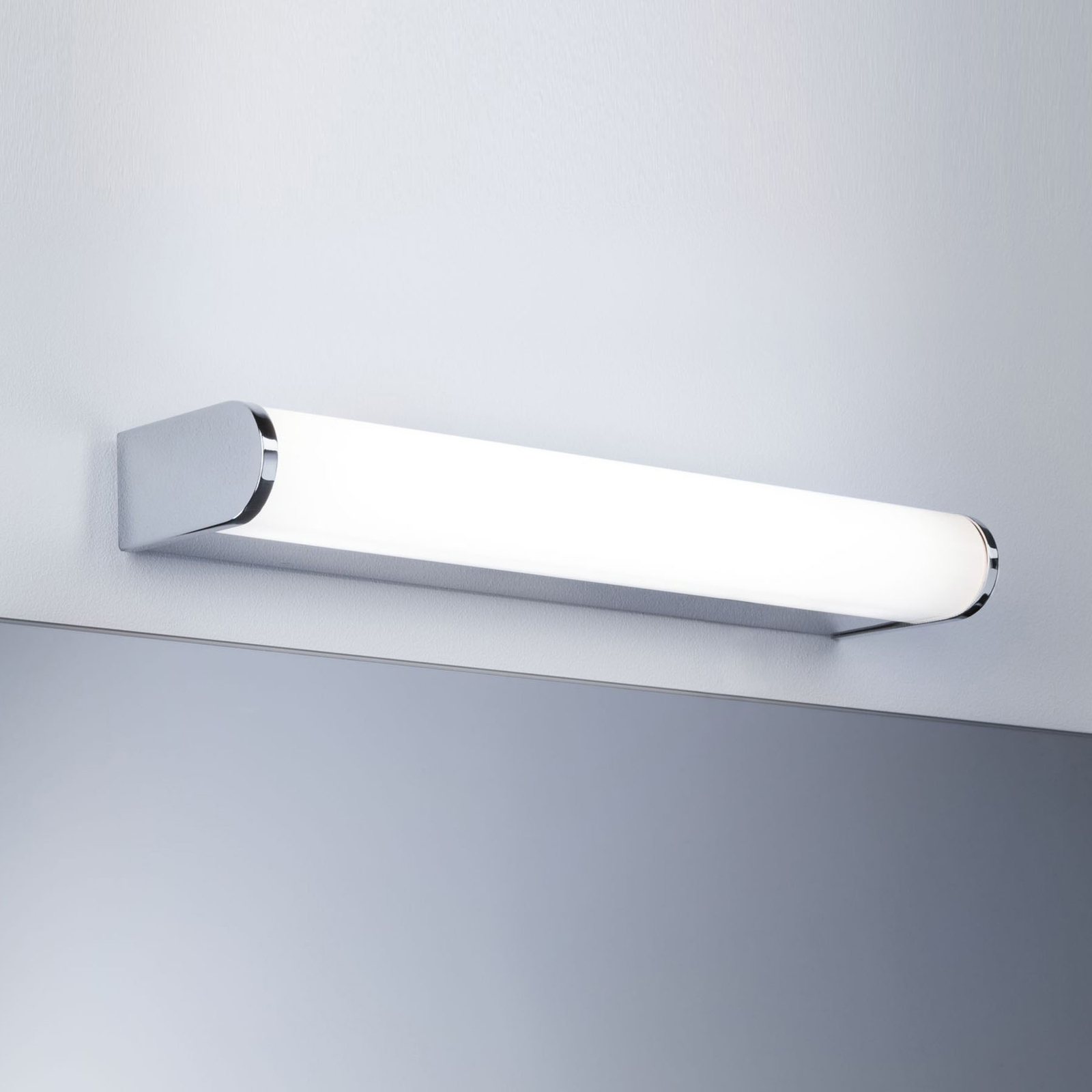 Paulmann Arneb LED mirror light IP44 WhiteSwitch, for Bathroom, metal, acrylic, 6.5 W, energy efficiency: A+, W: 32.8 cm, H: 4 cm