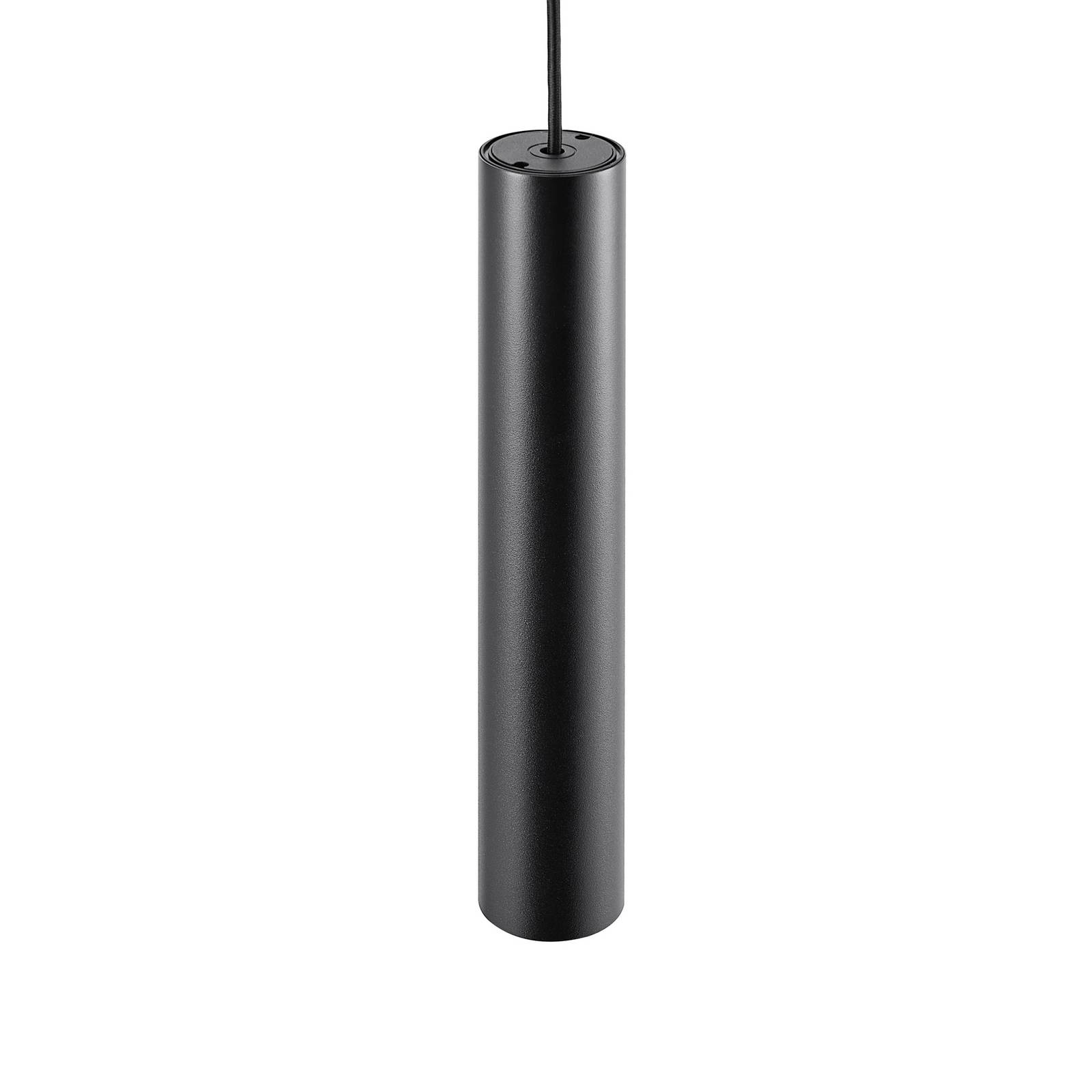 Lampa wisząca CAN, czarna, wysokość 35 cm, Ø 6 cm, metal, GU10